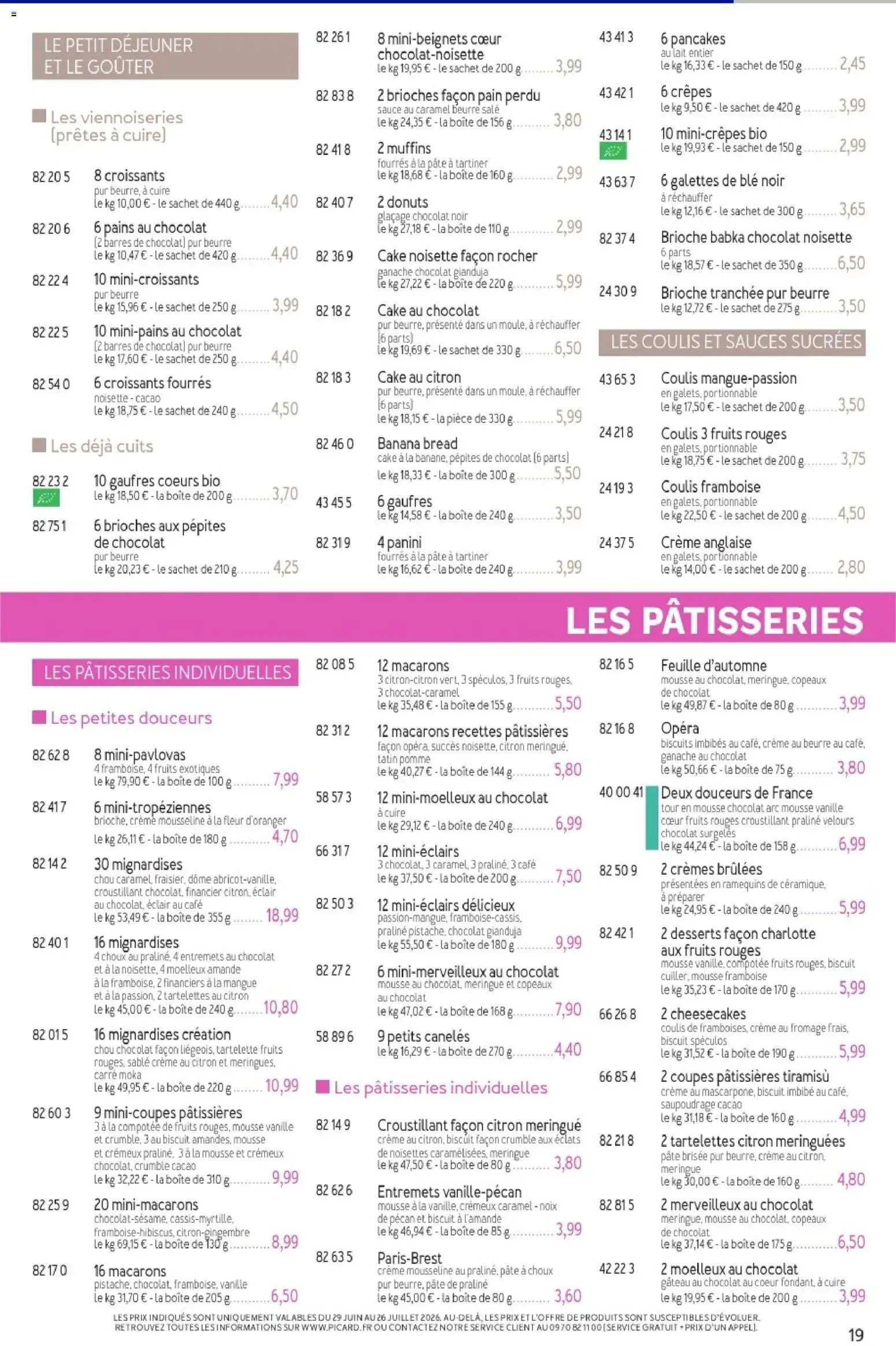 {H1} | Page: 19 | Produits: Lait entier, Noisettes, Noix, Crème