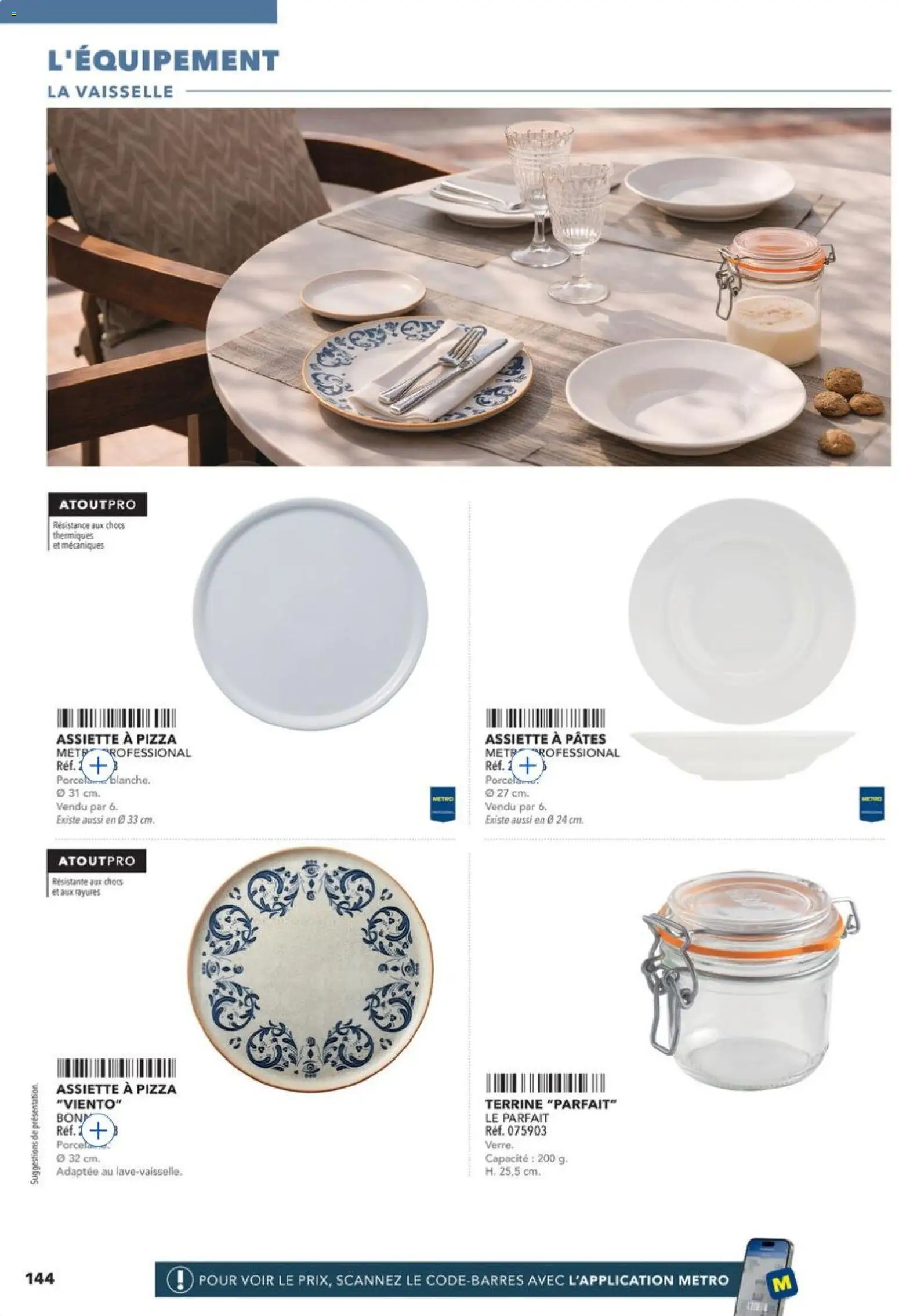 {H1} | Page: 144 | Produits: Porcelaine, Pizza, Pâtes