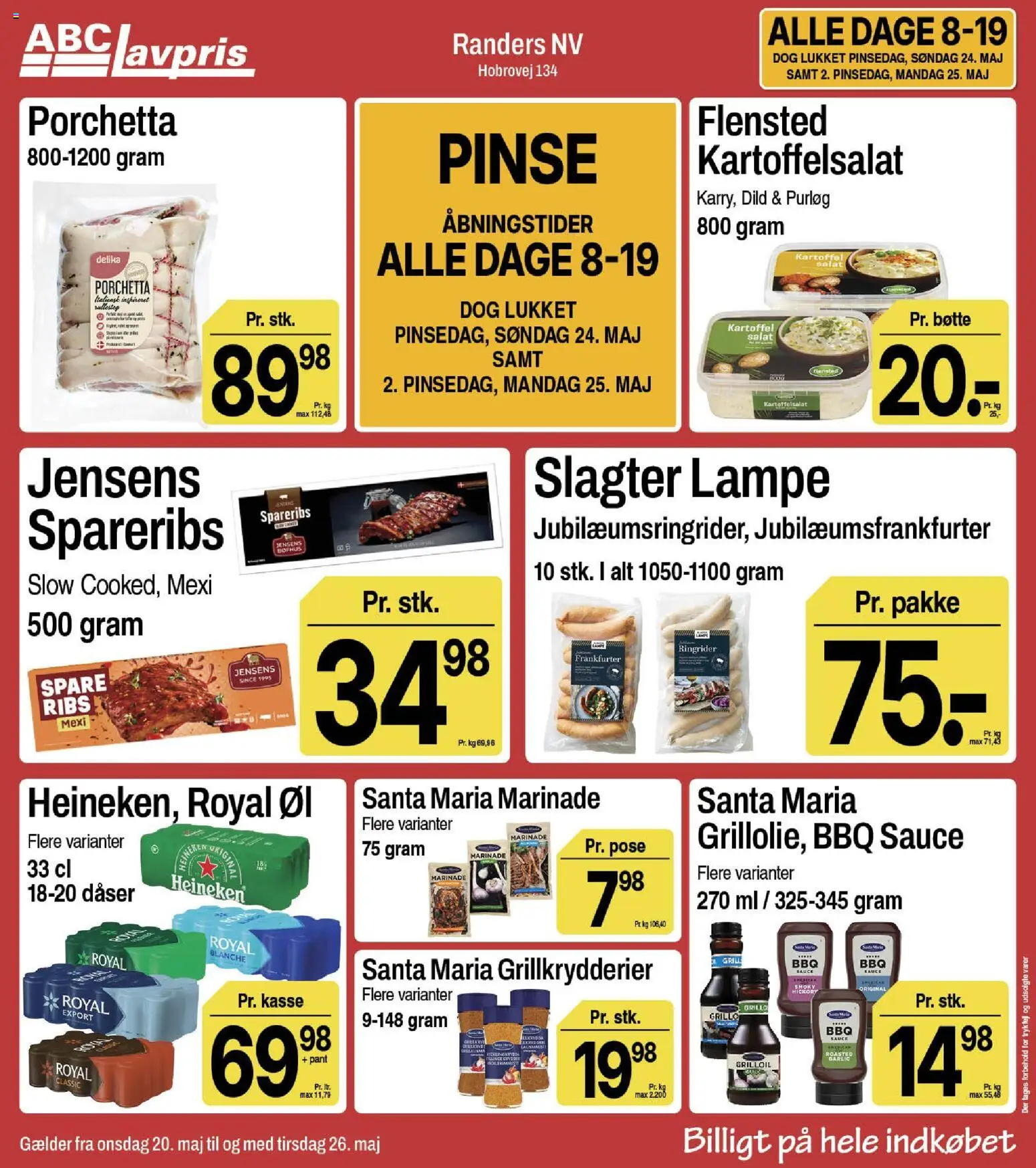 Abc Lavpris tilbudsavis – gyldig fra 20.05.2026 | Side: 1 | Produkter: Øl, Salat, Dild, Spareribs