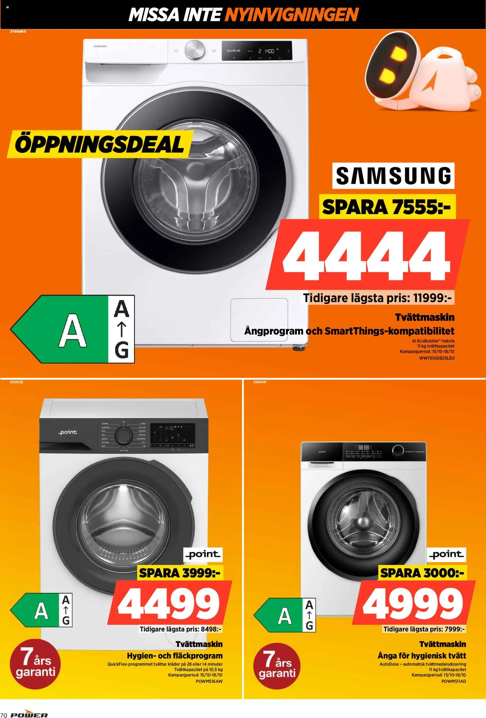 Power reklamblad aktuell från 15/10/2026 | Sida: 70 | Produkter: Kläder, Tvättmaskin