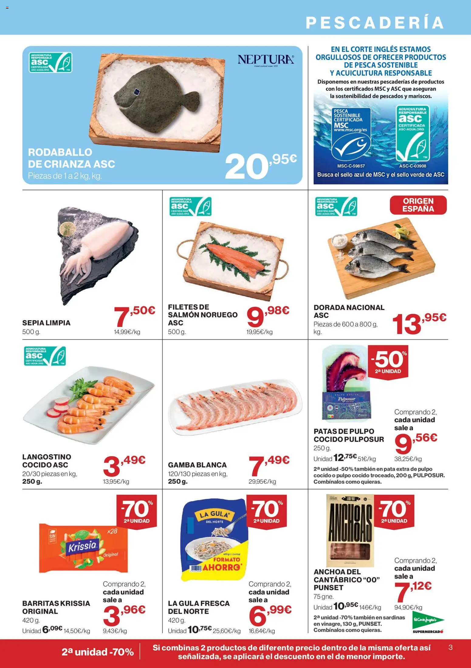El Corte Inglés ofertas │ válido desde el 04.06.2026 | Página: 3 | Productos: Anchoa, Langostino, Gamba