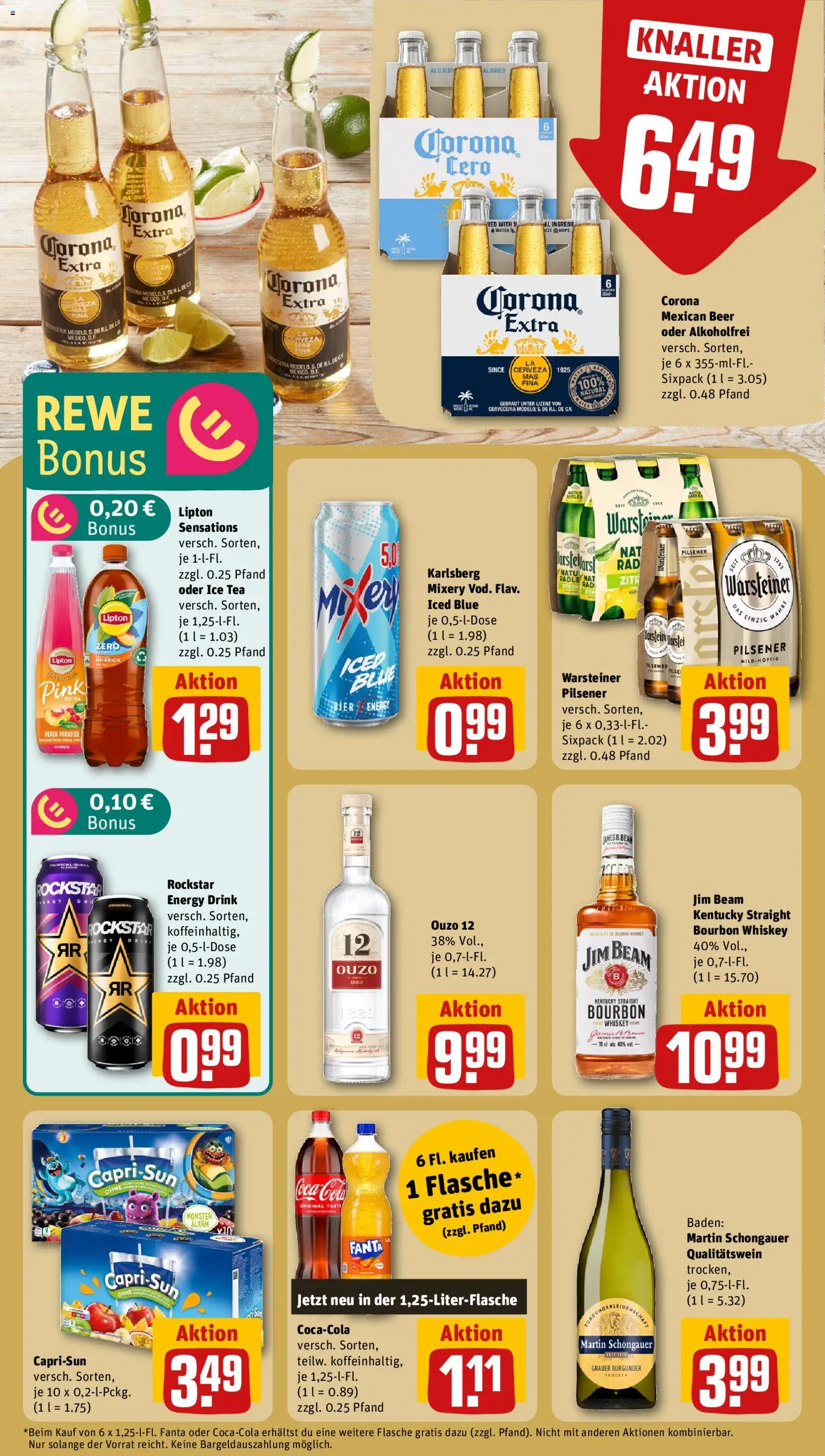 Rewe Prospekt – gültig ab 01.06.2026 | Seite: 11 | Produkte: Ouzo, Energy, Rockstar, Whiskey