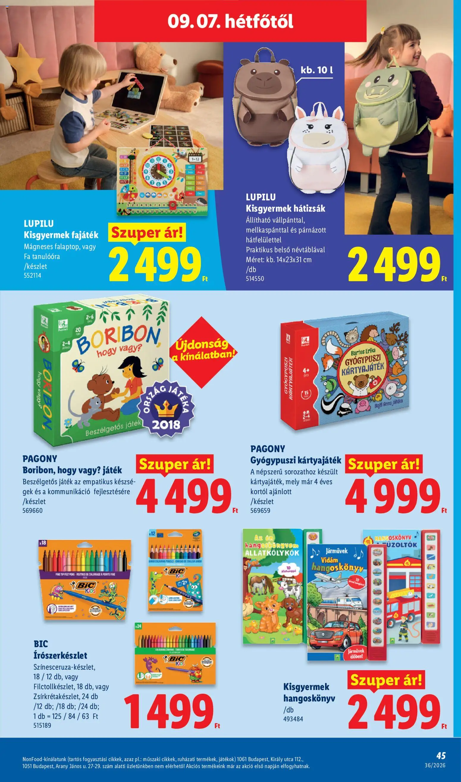 Lidl akciós ujság - amely érvényes a következő dátumtól: 2026.09.03. | Oldal: 45