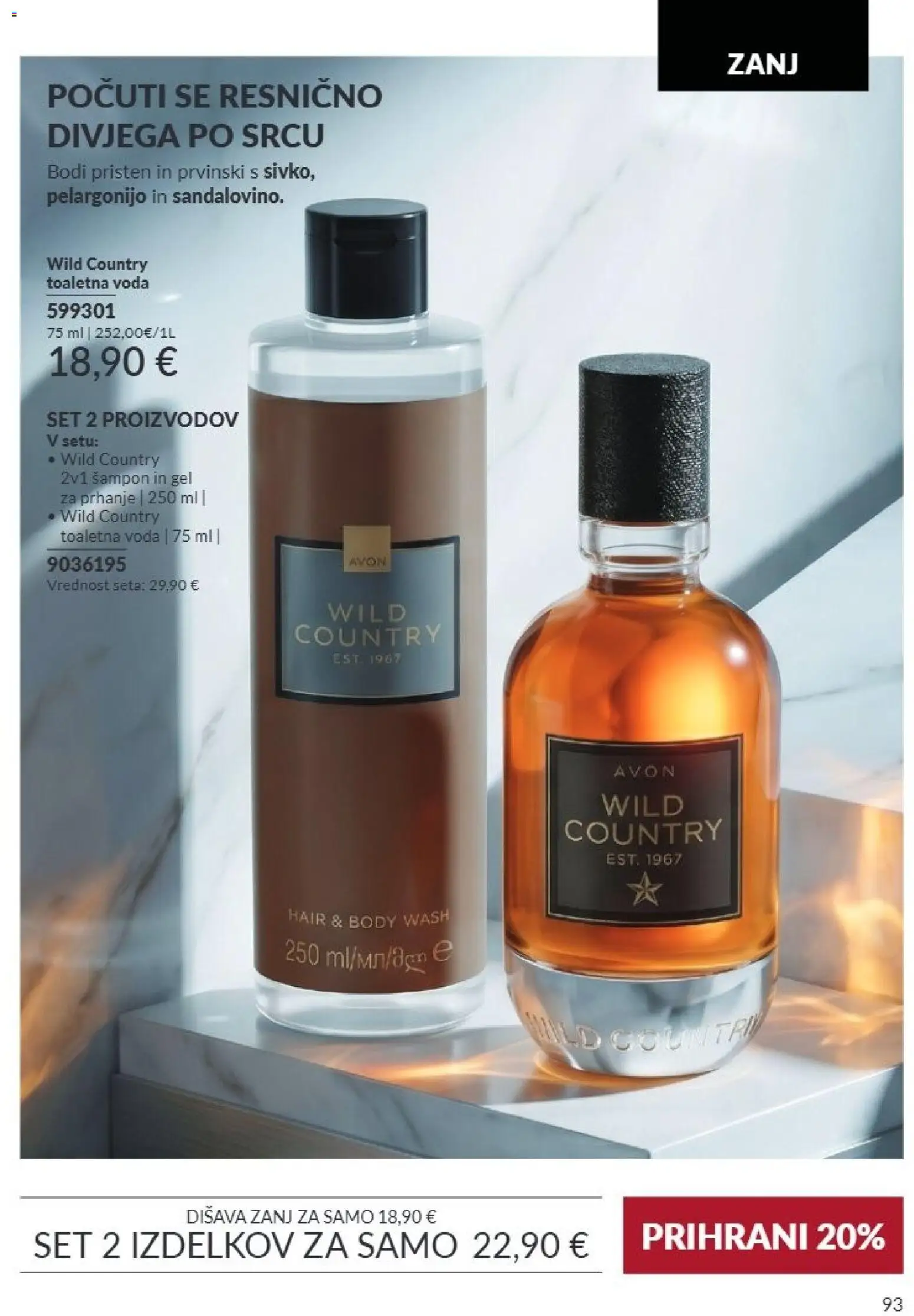 Novi Avon katalog ponudbe – veljaven od 01.09.2026 | Stran: 93 | Izdelki: Gel za prhanje, Disava, Sampon, Toaletna voda