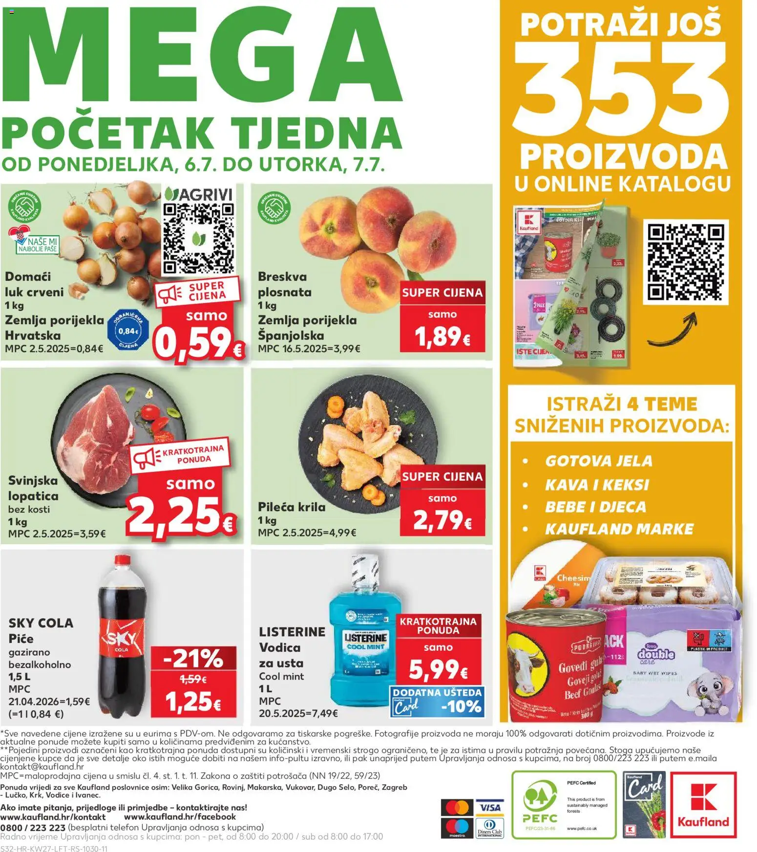 Kaufland katalog | vrijedi od 01.07.2026 | Stranica: 32 | Proizvodi: Sky Cola, Keksi, Kava, Luk