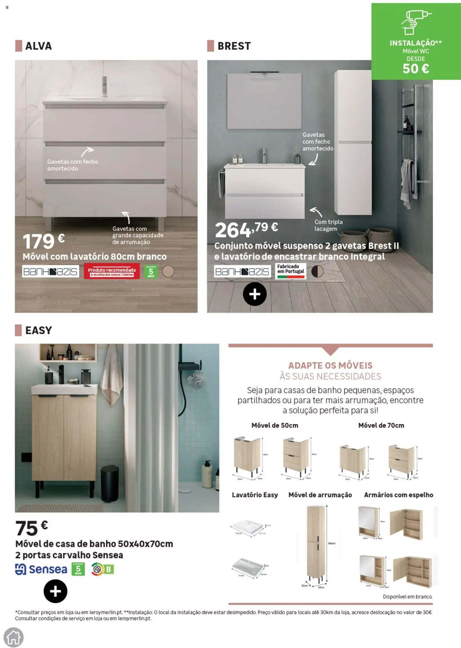 Leroy Merlin Catálogo Casas de Banho │ válido de 28.05.2026 | Página: 21 | Produtos: Lavatório, Casa de banho, Banho, Espelho