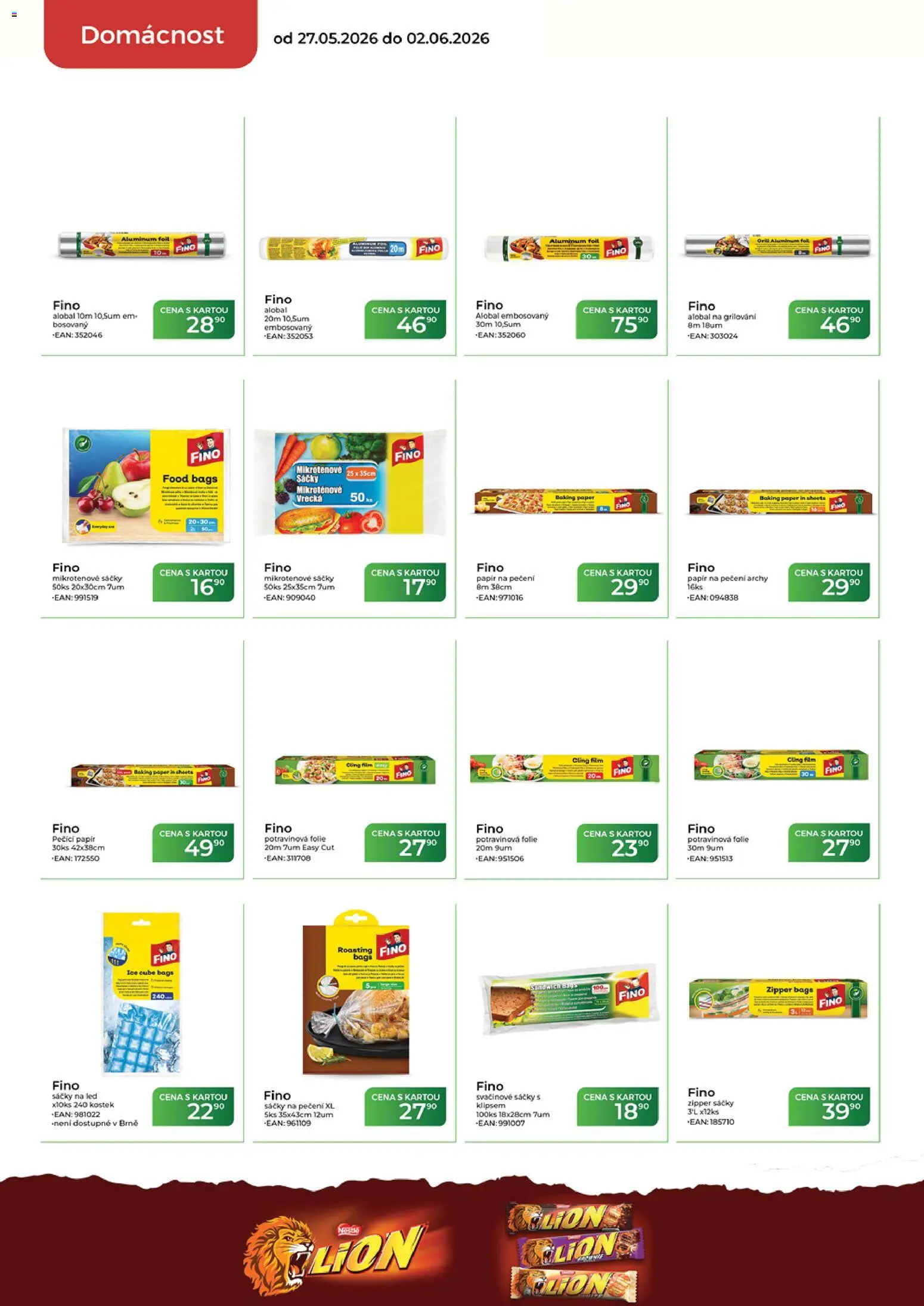 Tamda Foods leták od 27.05.2026 | Strana: 52 | Produkty: Svačinové sáčky, Sáčky na pečení, Papír na pečení, LED