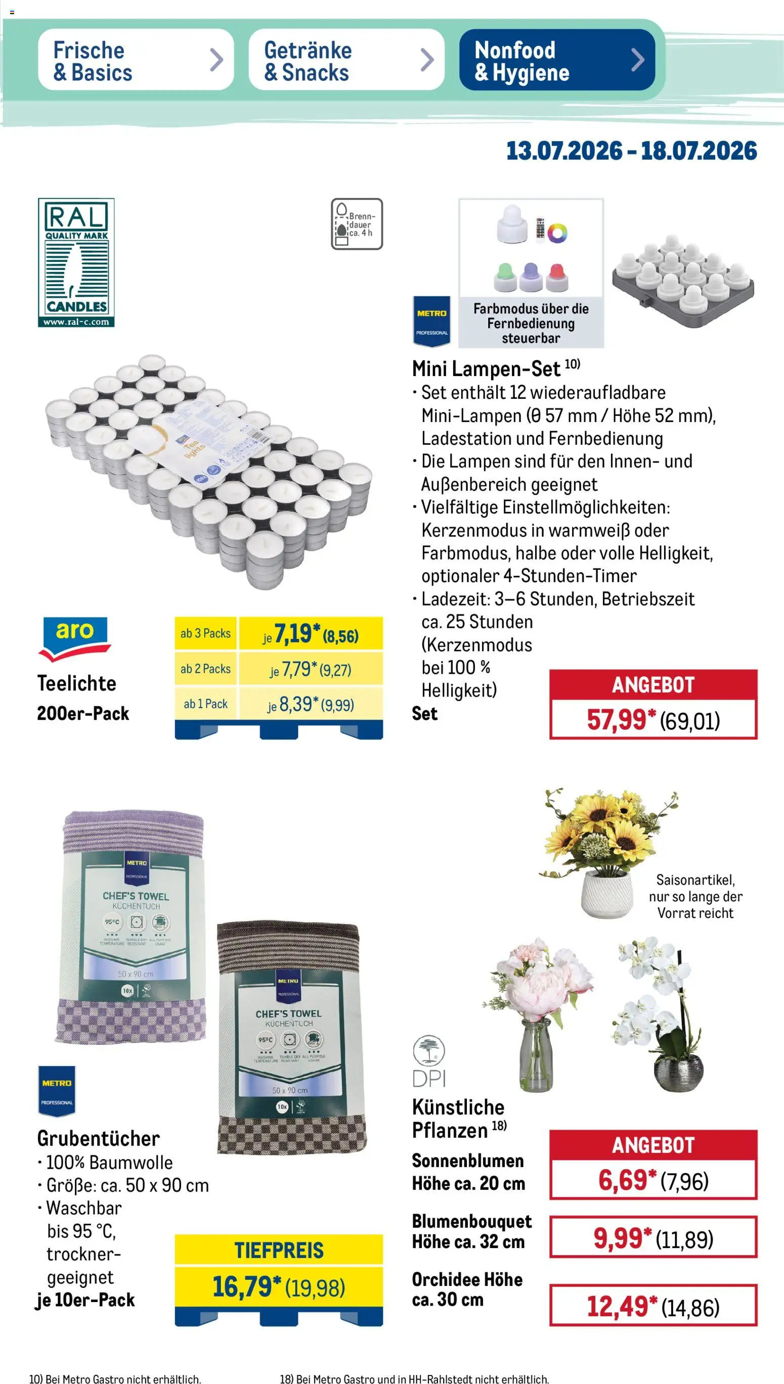 Metro NonFood-Angebote – gültig ab 13.07.2026 | Seite: 11 | Produkte: Trockner, Orchidee