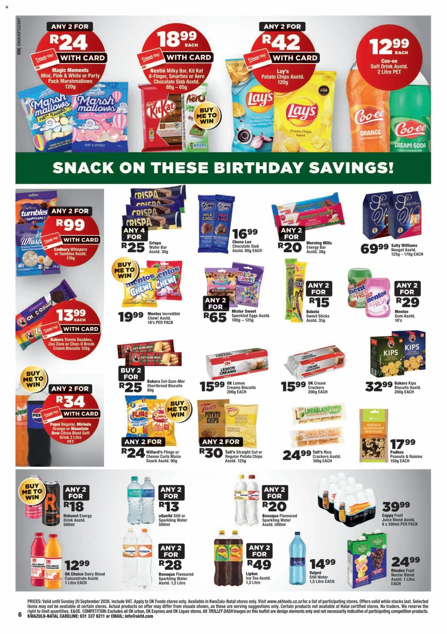 New OK Foods catalogue – valid from 09/09/2026 | Page: 6 | Products: Crackers, Cheese, Lemon, Onion