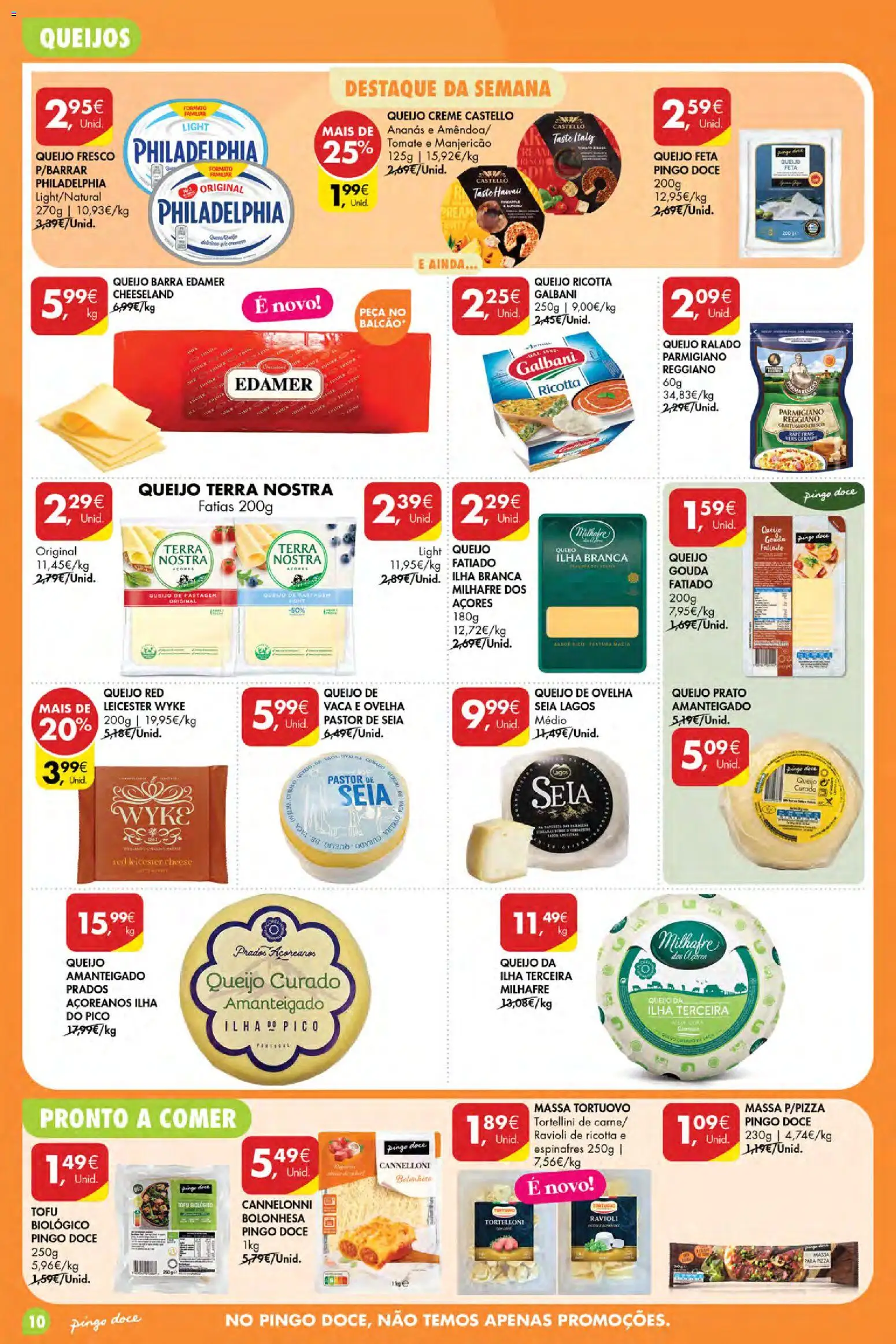 Pingo Doce Poupe Esta Semana Açores │ válido de 16/07/2026 | Página: 10 | Produtos: Espinafres, Queijo, Tomate, Queijo feta