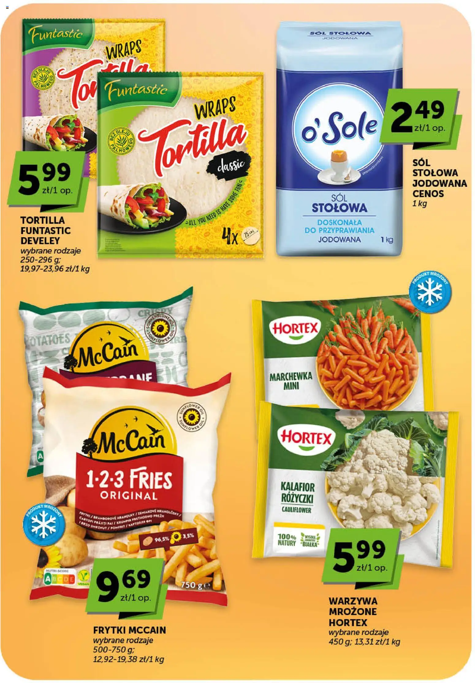 ABC gazetka - Market od 14.05.2026 | Strona: 16 | Produkty: Kalafior, Tortilla, Frytki, Marchewka