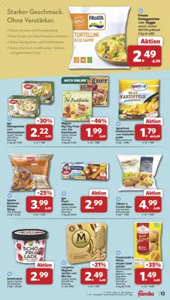 Famila Nordwest Prospekt ab 21.09.2026 gültig | Seite: 13 | Produkte: Iglo, Frosta, Salami, Pizza