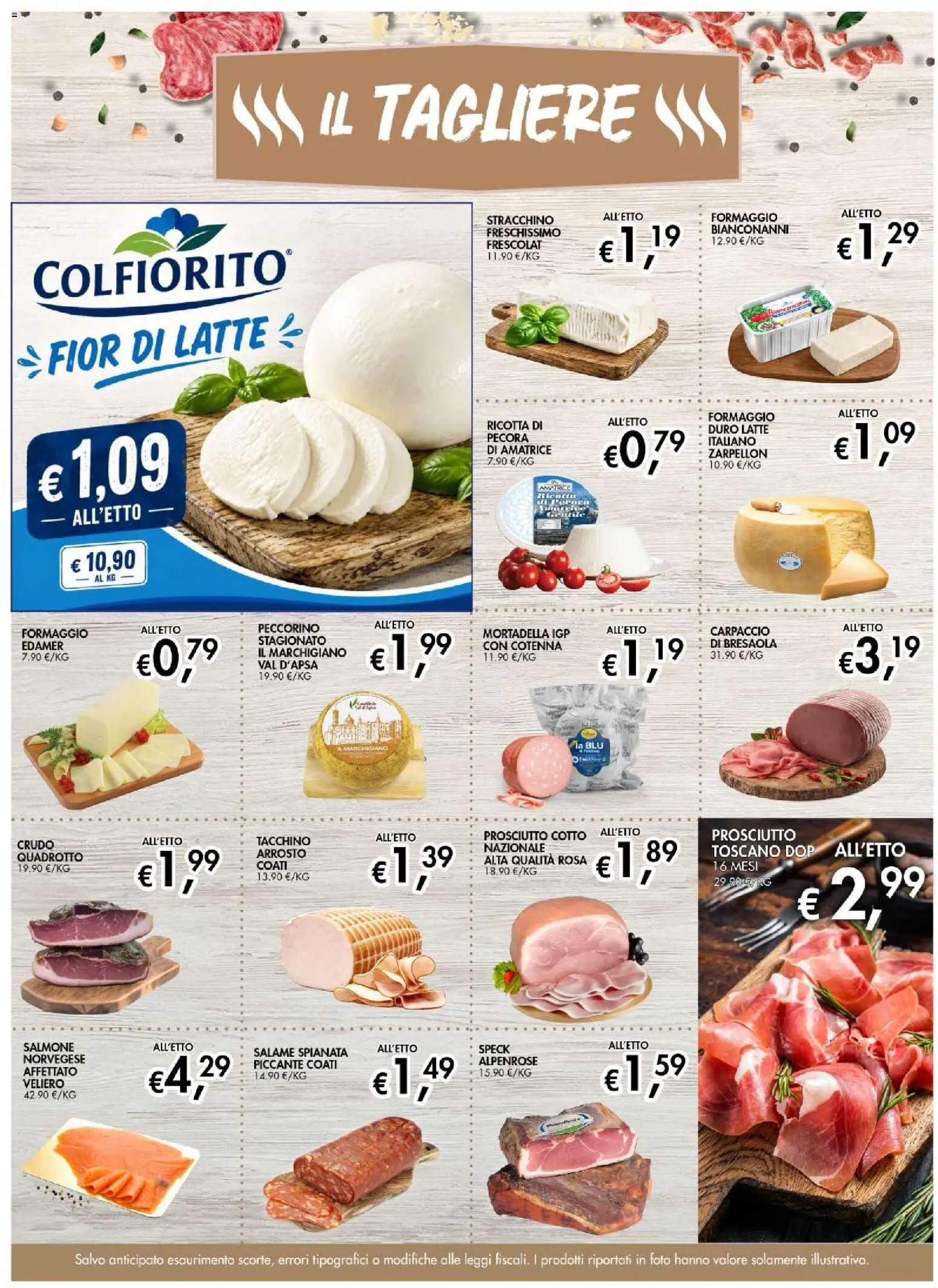 Volantino Coal del 13/08/2026 | Pagina: 5 | Prodotti: Prosciutto Cotto, Salame, Stracchino, Ricotta
