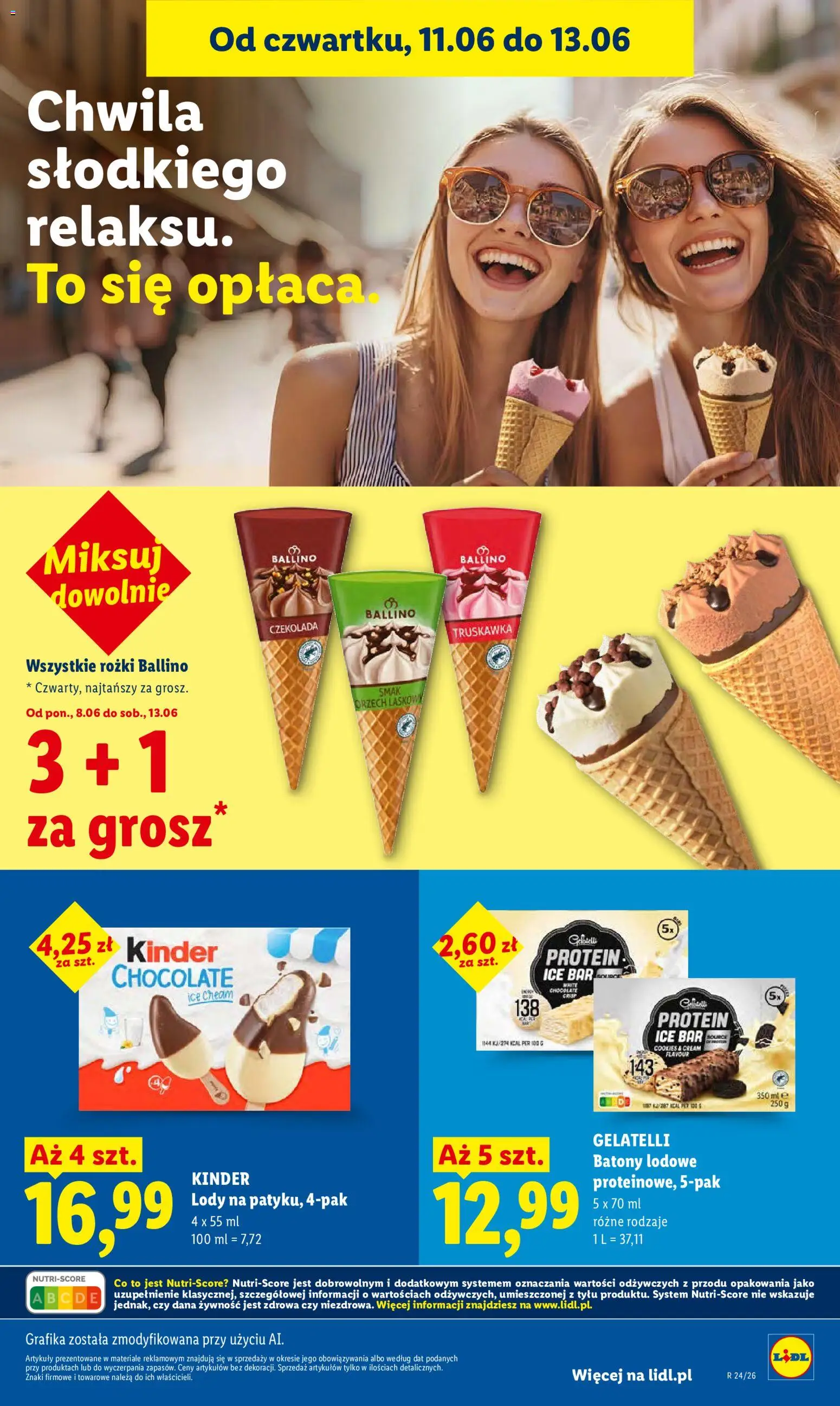 Lidl Polsko leták od 11.06.2026 | Strana: 65 | Produkty: Cookies, Gelatelli, Protein, Kinder