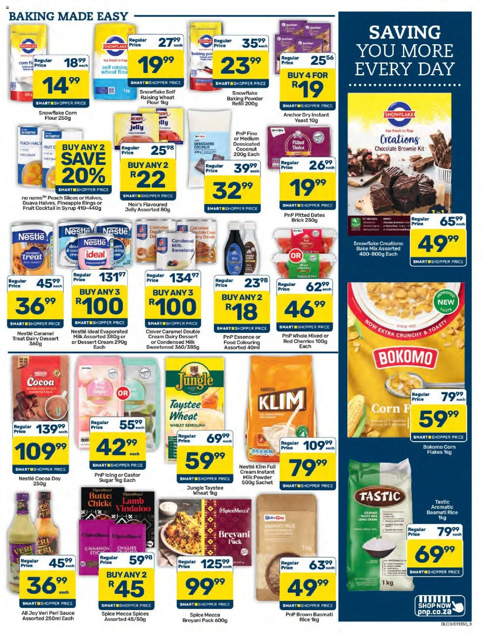 New Pick n Pay catalogue – valid from 23/10/2026 | Page: 3 | Products: Dessert, Condensed milk, Sugar, Caramel