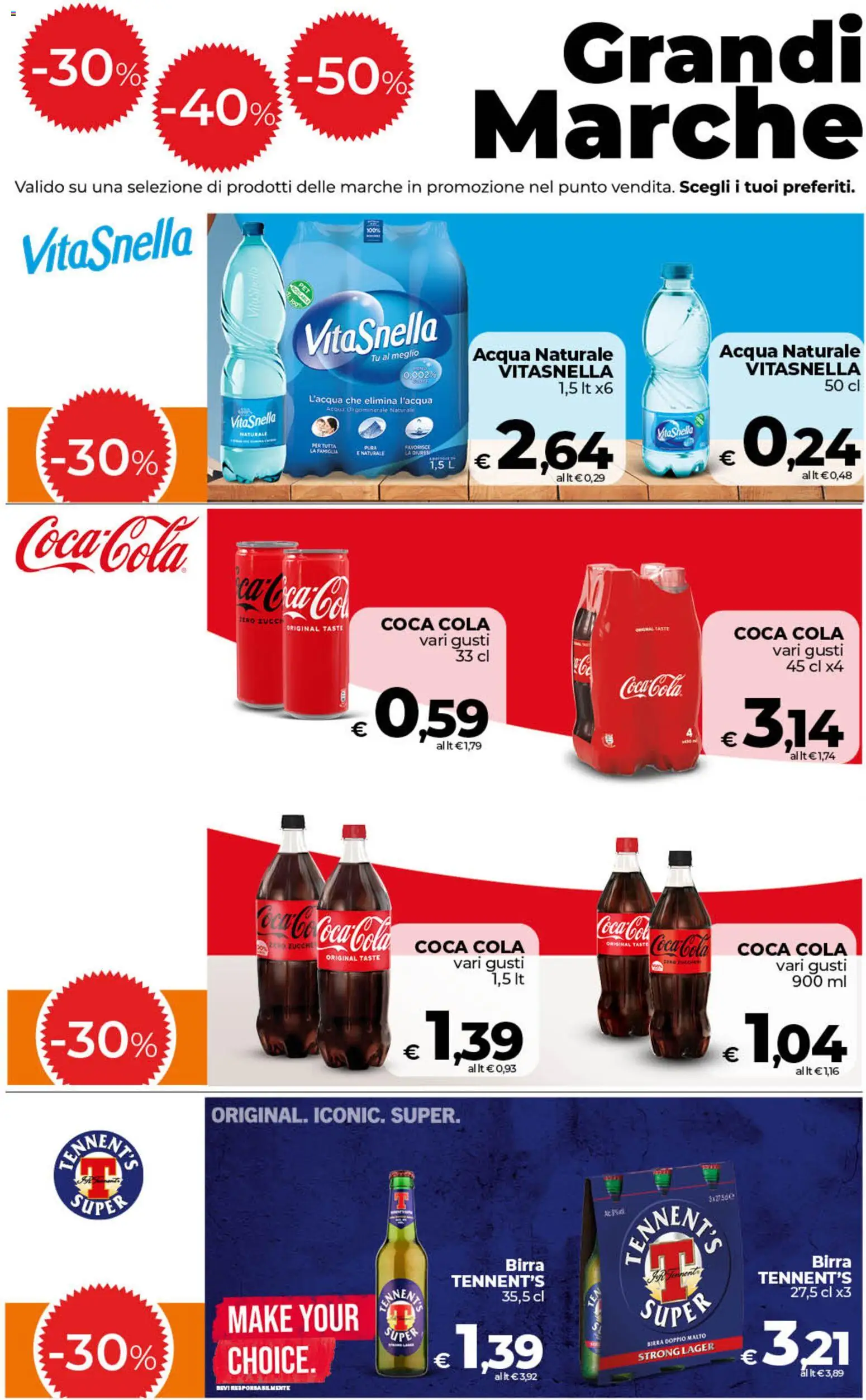 Volantino COOP del 18.06.2026 | Pagina: 2 | Prodotti: Tennent's, Birra, Acqua naturale, Coca Cola