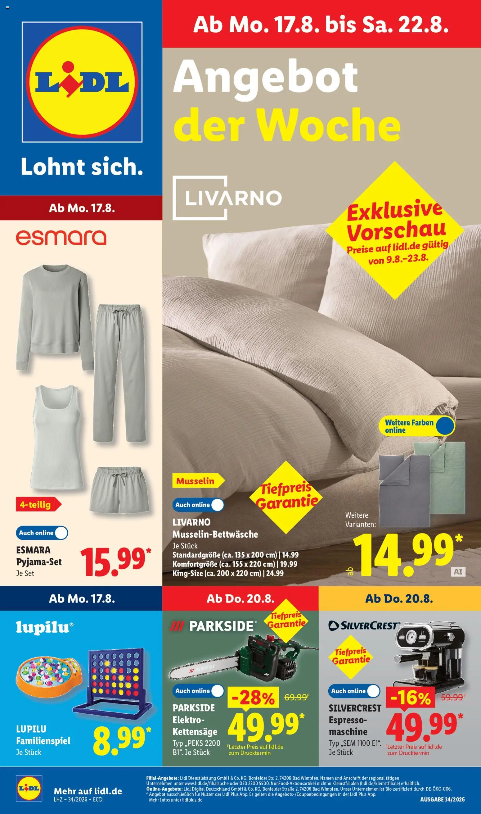 Lidl Prospekt – gültig ab 17.08.2026 | Seite: 1