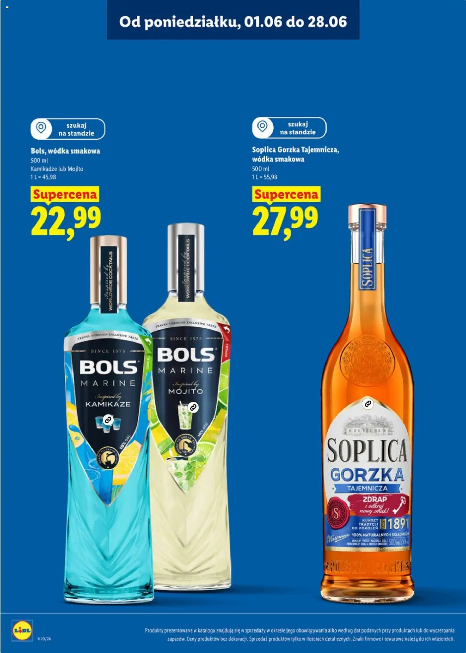 Lidl Katalog alkoholi mocnych od 01.06.2026 | Strona: 26 | Produkty: Vodka, Wódka