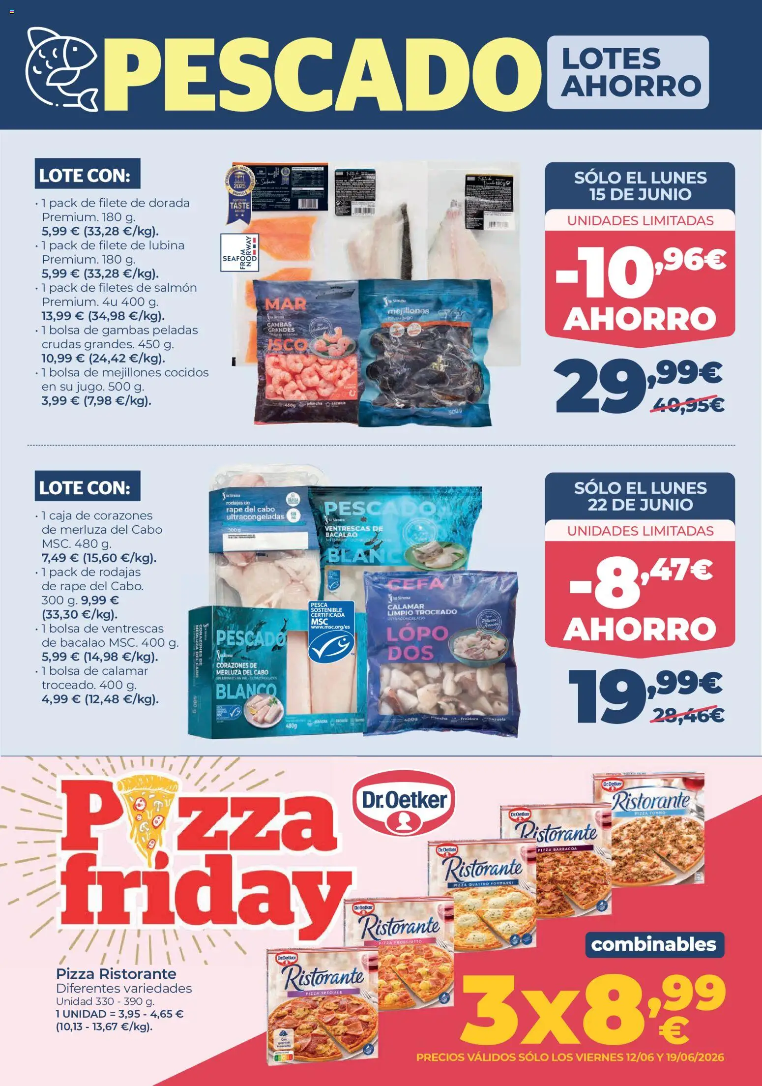 La Sirena folleto │ válido desde el 11.06.2026 | Página: 12 | Productos: Pizza, Plancha, Filete, Caja