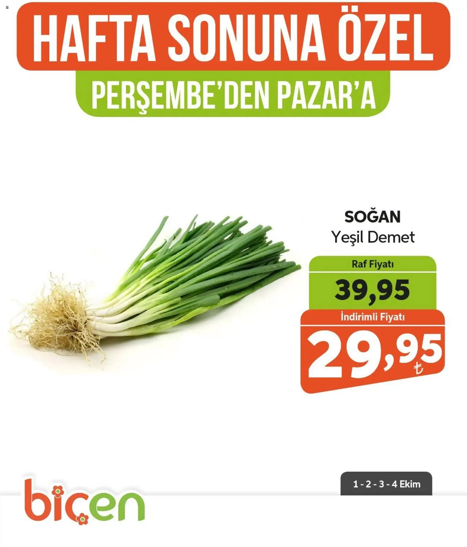 Biçen Market - Hafta Sonuna Özel - Sebze İndirimi - 01 Ekim 2026 tarihinden itibaren geçerlidir | Sayfa: 2 | Ürünler: Raf, Soğan