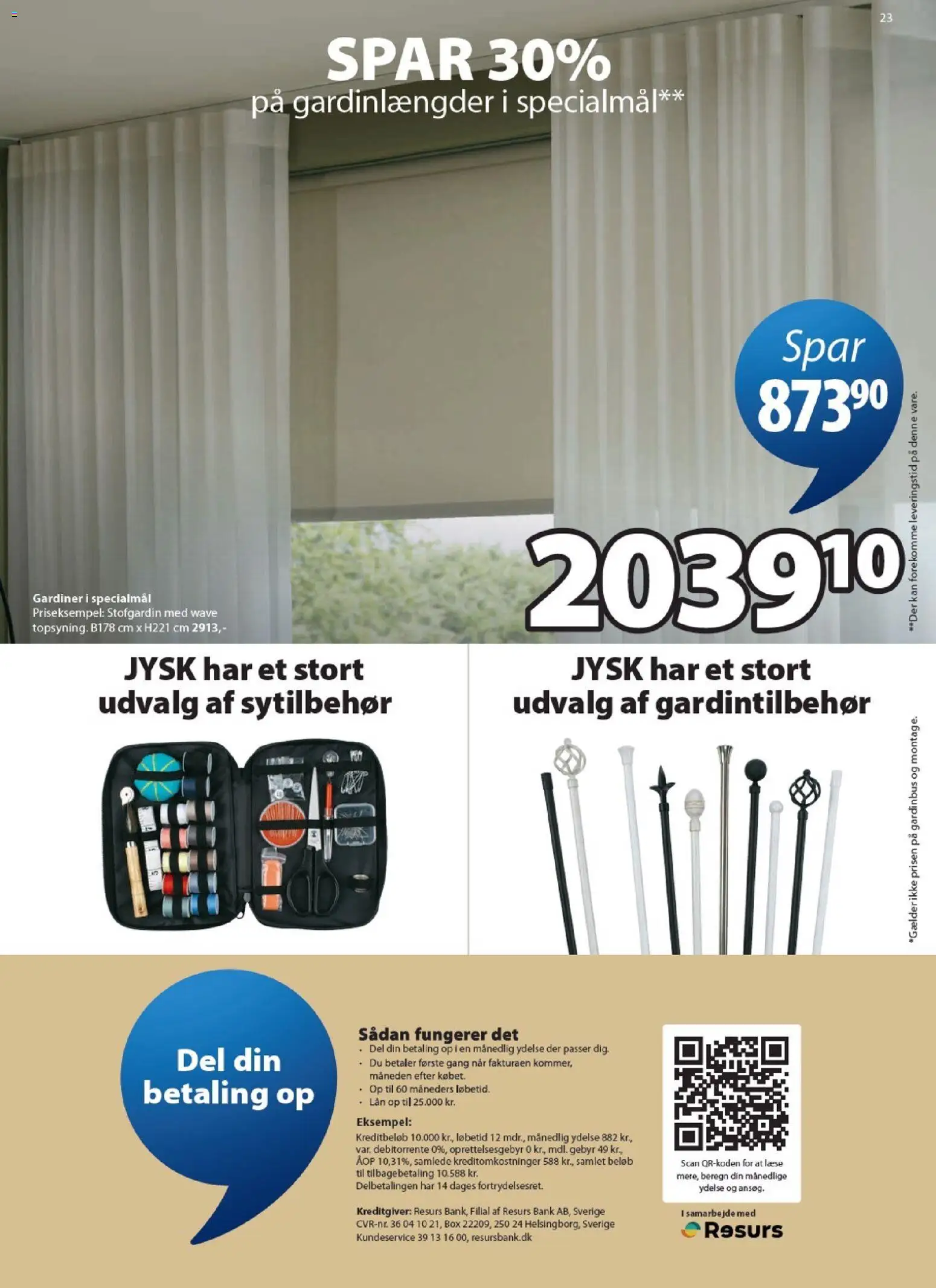 JYSK tilbudsavis – gyldig fra 15.05.2026 | Side: 23 | Produkter: Gardiner