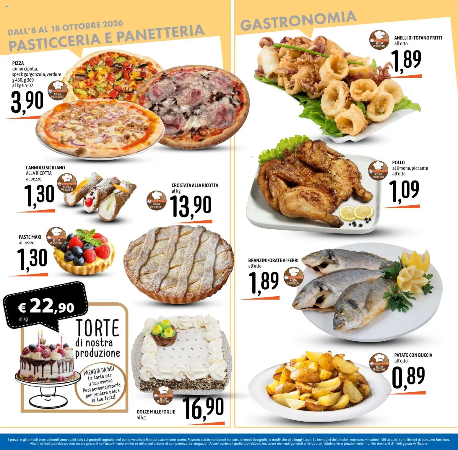 Volantino Emisfero del 08/10/2026 | Pagina: 12 | Prodotti: Pizza, Pollo, Verdure, Tonno