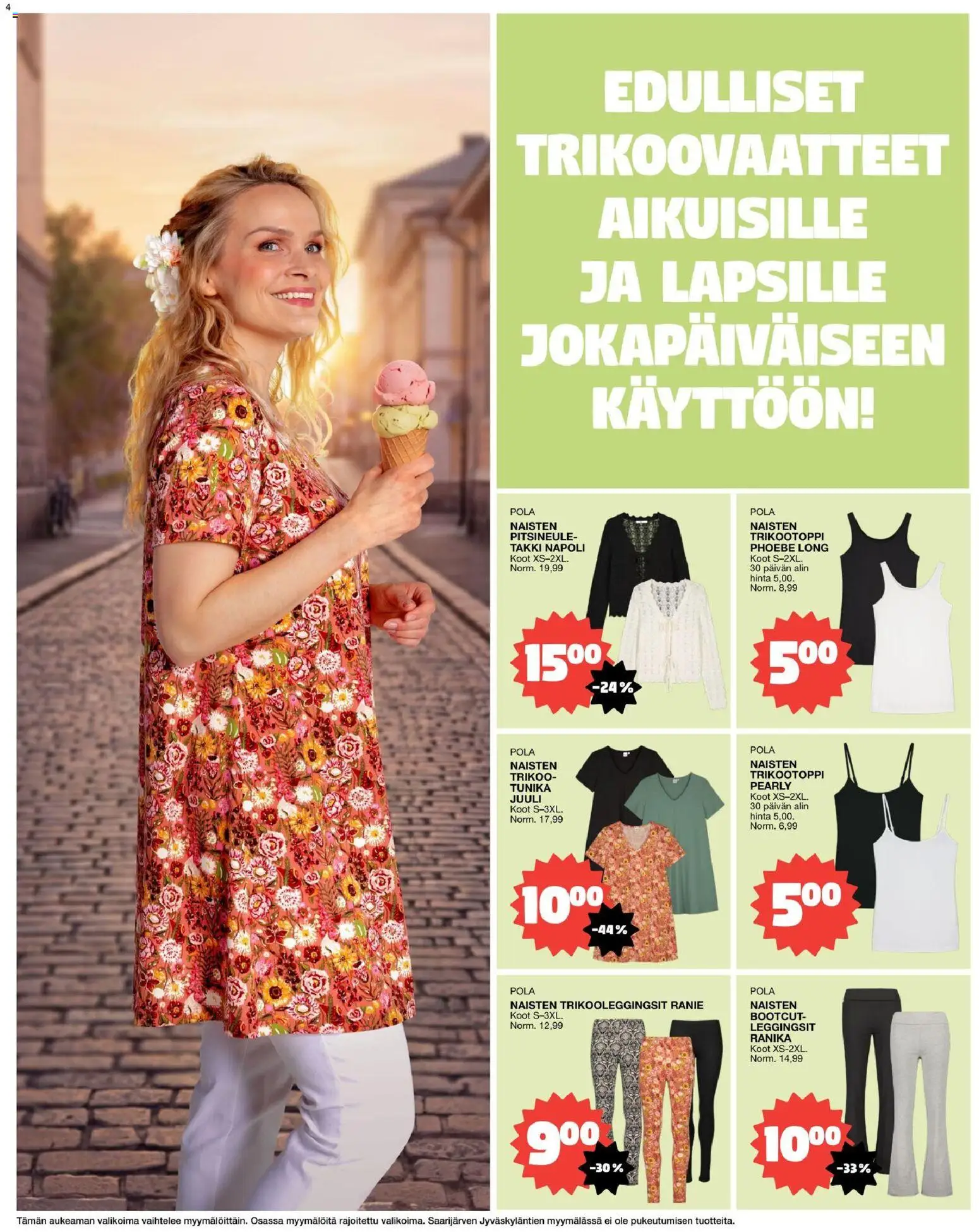 Tokmanni tarjoukset – voimassa 06/07/2026 alkaen | Sivu: 4 | Tuotteet: Takki, Leggingsit, Tunika