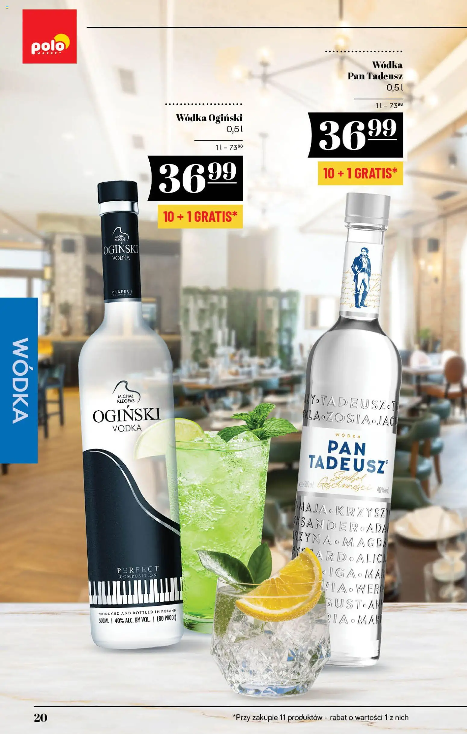 POLOmarket katalog - Alkoholi od 10.09.2026 | Strona: 20 | Produkty: Ogiński, Wódka pan tadeusz, Vodka, Wódka