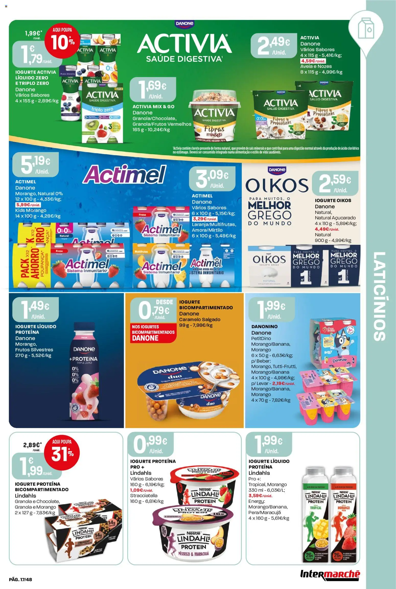 Intermarché folheto │ válido de 11.06.2026 | Página: 17 | Produtos: Aveia, Granola, Probióticos, Proteina