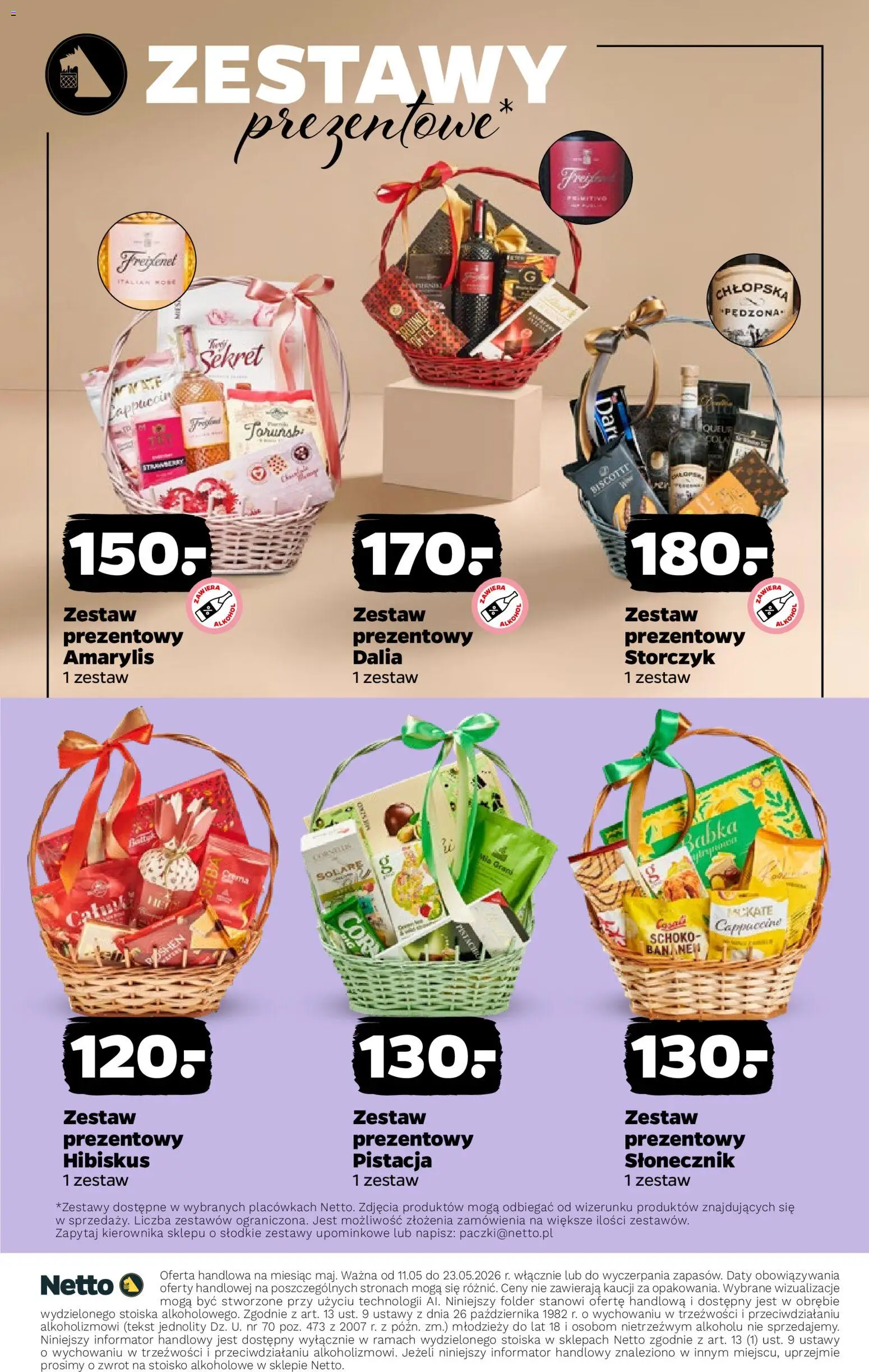 Netto gazetka - Wina od 11.05.2026 | Strona: 14 | Produkty: Cappuccino, Słonecznik, Babka, Alkohol