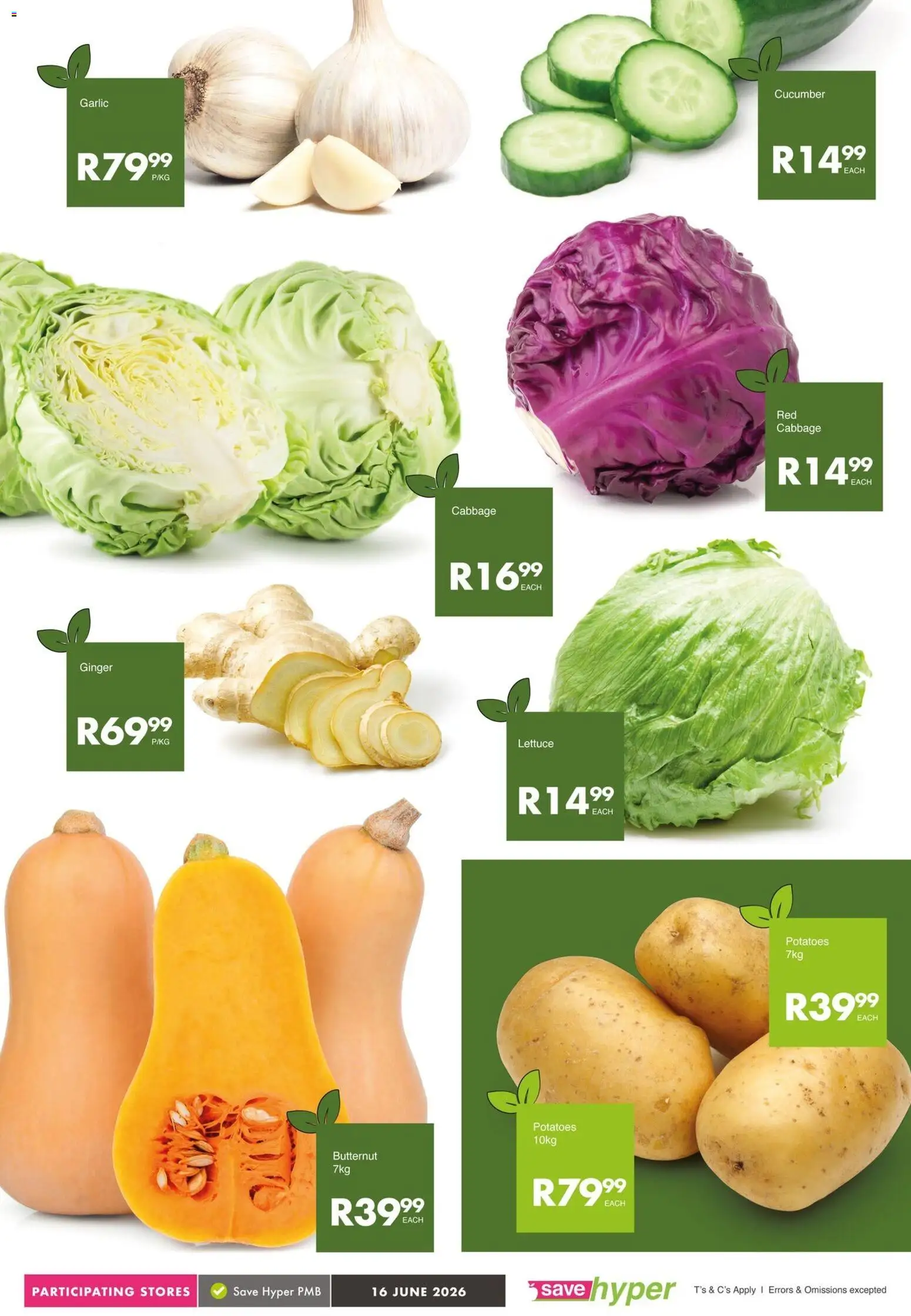 New Save catalogue – valid from 16.06.2026 | Page: 10 | Products: Potatoes, Garlic, Lettuce, Peach
