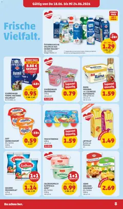 Penny Markt Schmankerl Post ab 18.06.2026 gültig | Seite: 8 | Produkte: Sahne, Mango, Milch, Sauerrahm