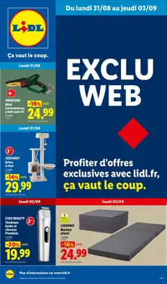 LIDL - Prévisualisation de LIDL catalogue les bonnes affaires Exclu Web valide à partir de 31/08/2026