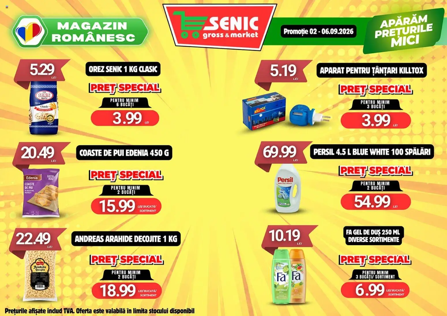 Noul catalog Senic – valabil de la 31.08.2026 | Pagină: 7 | Produse: Pui, Duș, Arahide, Orez