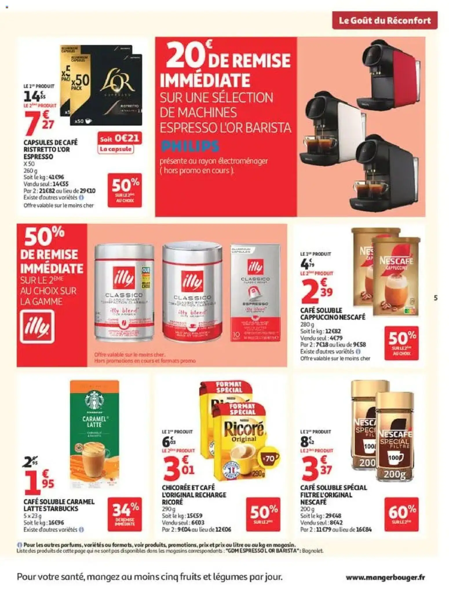 {H1} | Page: 5 | Produits: Filtre, Ricoré, Café soluble, Capsules de café