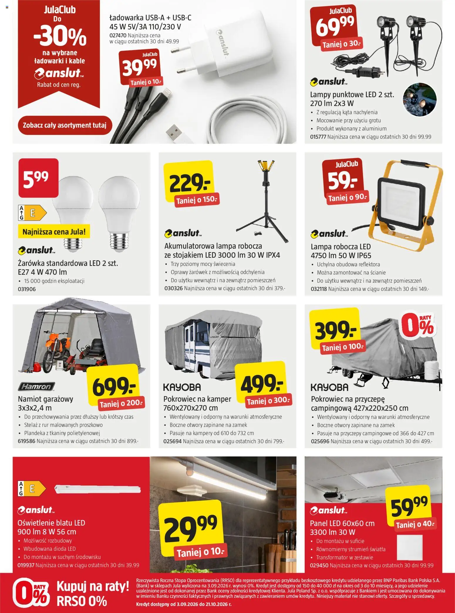 Jula gazetka od 08.10.2026 | Strona: 6 | Produkty: Ładowarka, Oświetlenie, Lampa