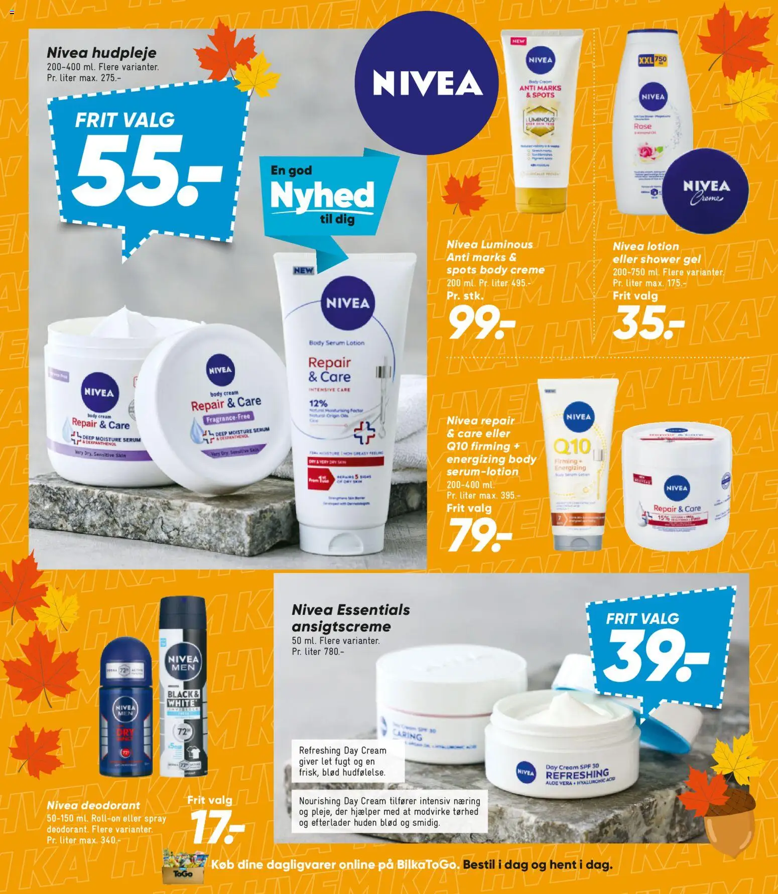Bilka tilbudsavis – gyldig fra 11/09/2026 | Side: 33 | Produkter: Dagligvarer, Creme, Deodorant, Aloe Vera