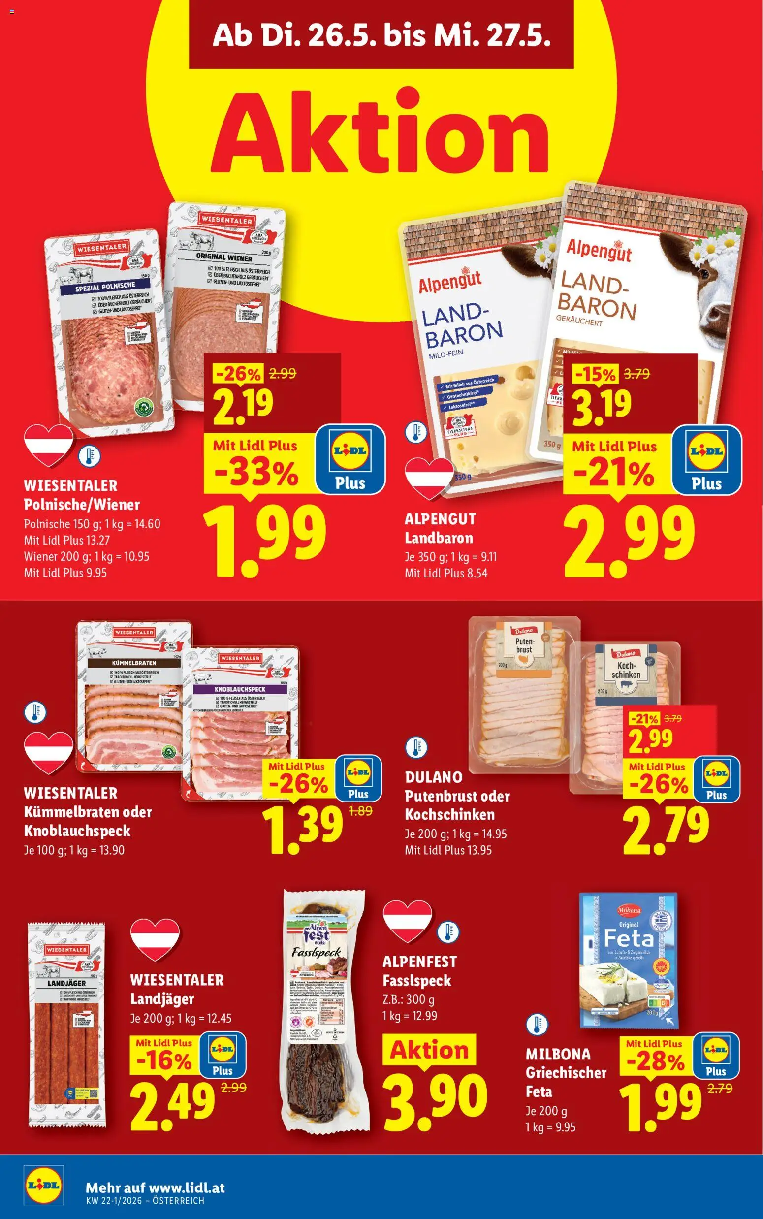 Lidl Flugblatt - Altenmarkt im Pongau, St. Johann im Pongau, Zell am See gültig ab 21.05.2026 | Seite: 41 | Produkte: Milch, Schinken