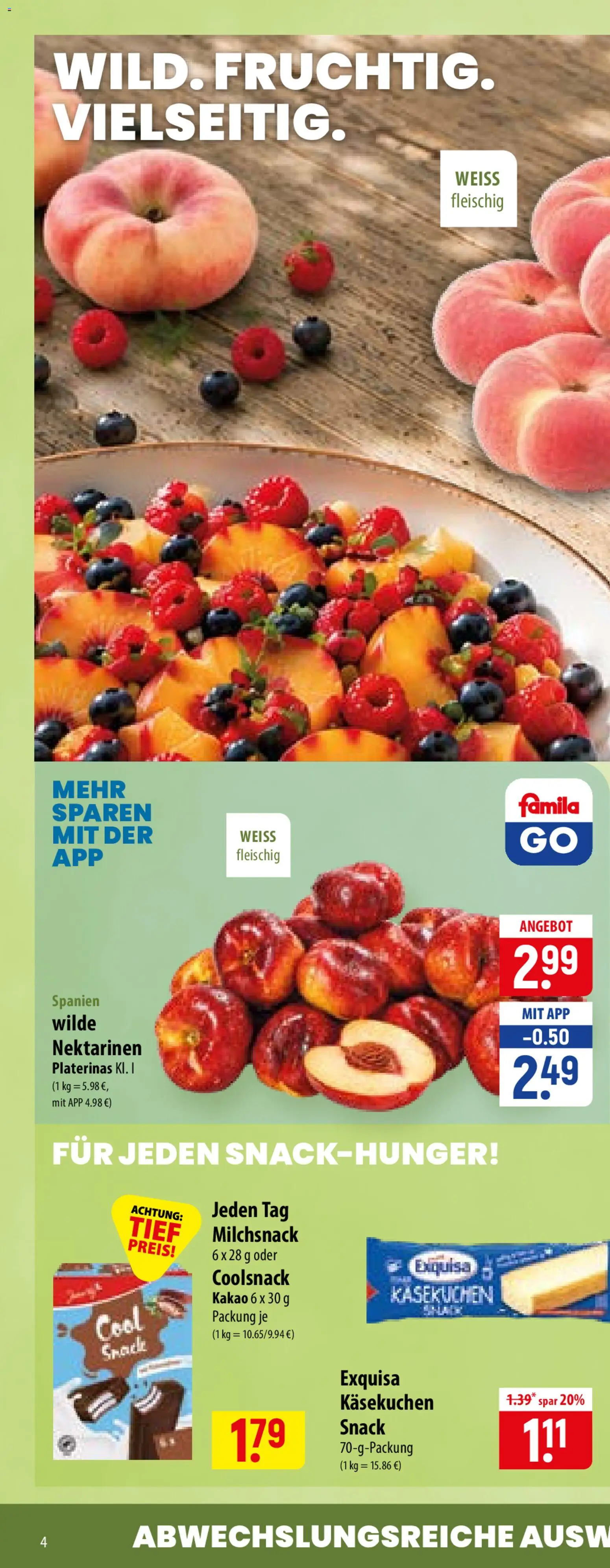 Famila Prospekt – gültig ab 13.07.2026 | Seite: 6 | Produkte: Nektarinen, Exquisa