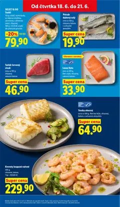 Náhled letáku SELECT & GO Sushi, 155 g a další, různé druhy, se sójovou omáčkou, zázvorovou a křenovou směsí, chlazené, 100 g = 51,55 Kč a další dle příslušné gramáže od 18.06.2026 | Strana: 11
