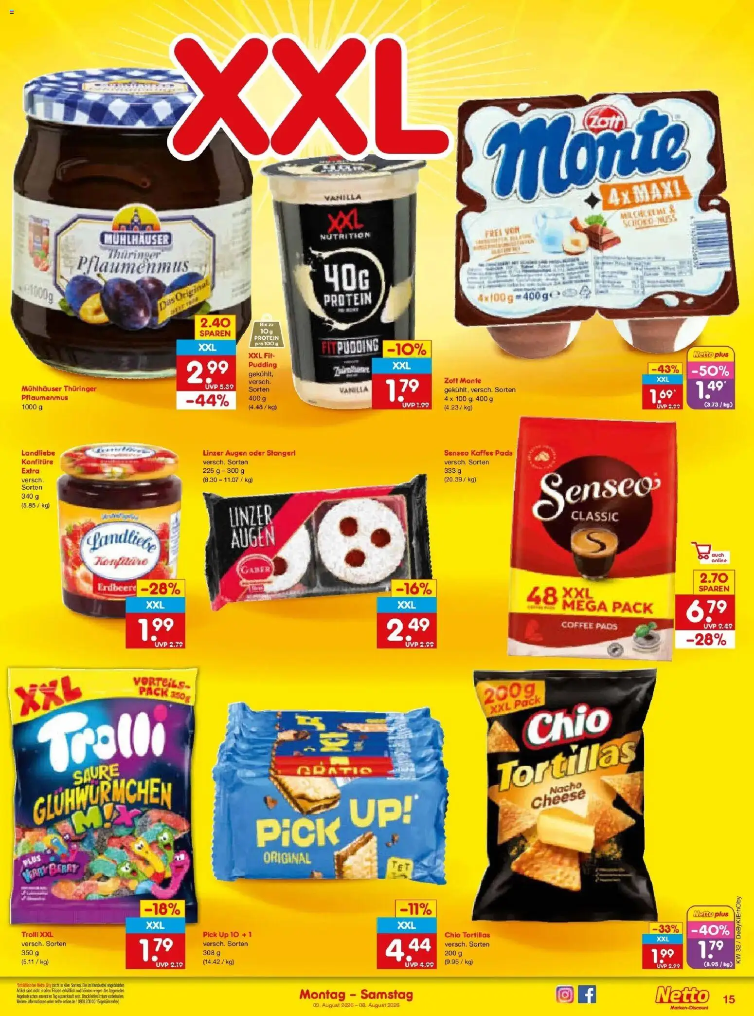 Netto Marken-Discount Prospekt Buttenwiesen – gültig ab 03.08.2026 | Seite: 29 | Produkte: Senseo, Kaffee, Pudding, Chio tortillas