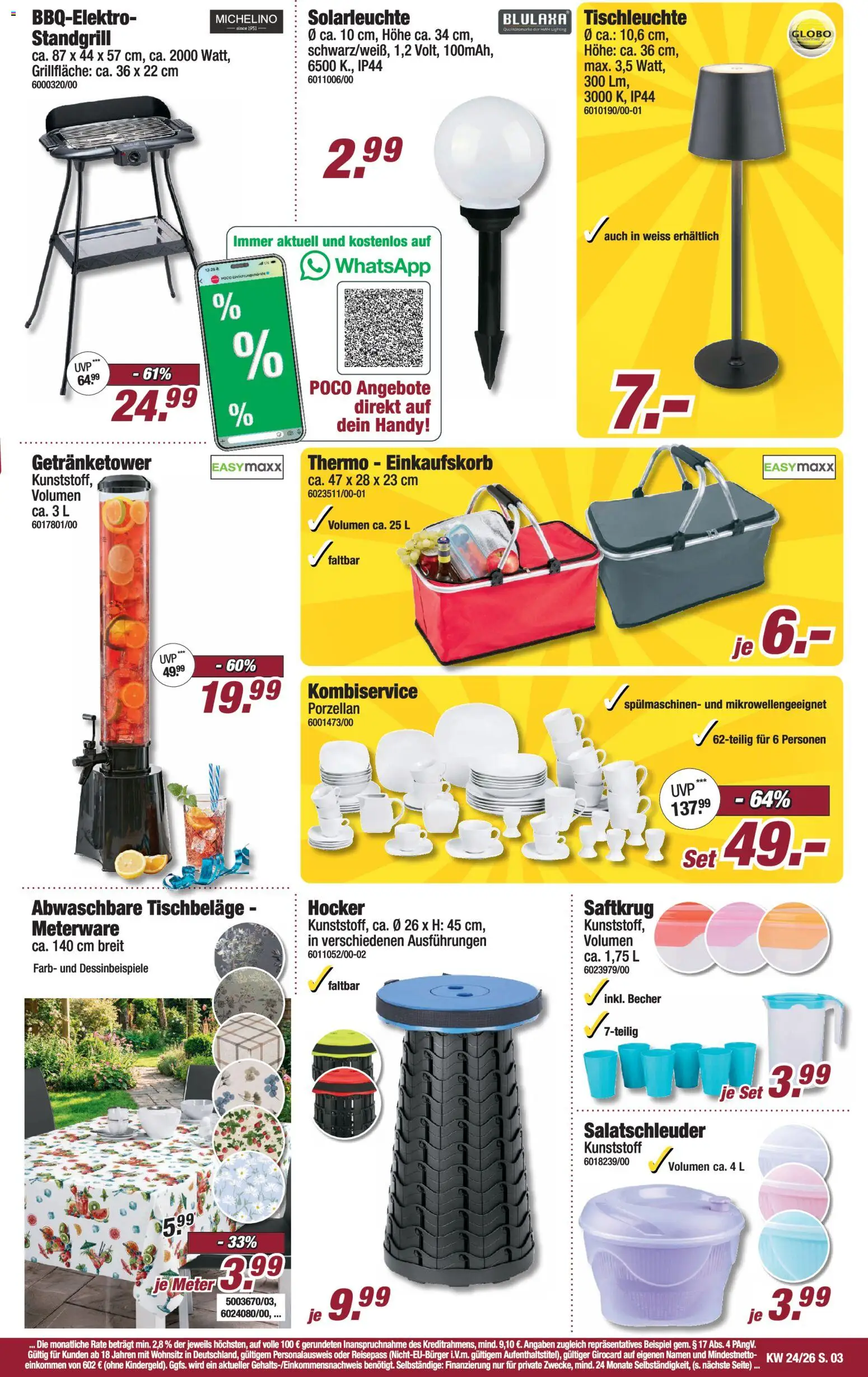 Poco Prospekt – gültig ab 07.06.2026 | Seite: 3 | Produkte: Hocker, Solarleuchte