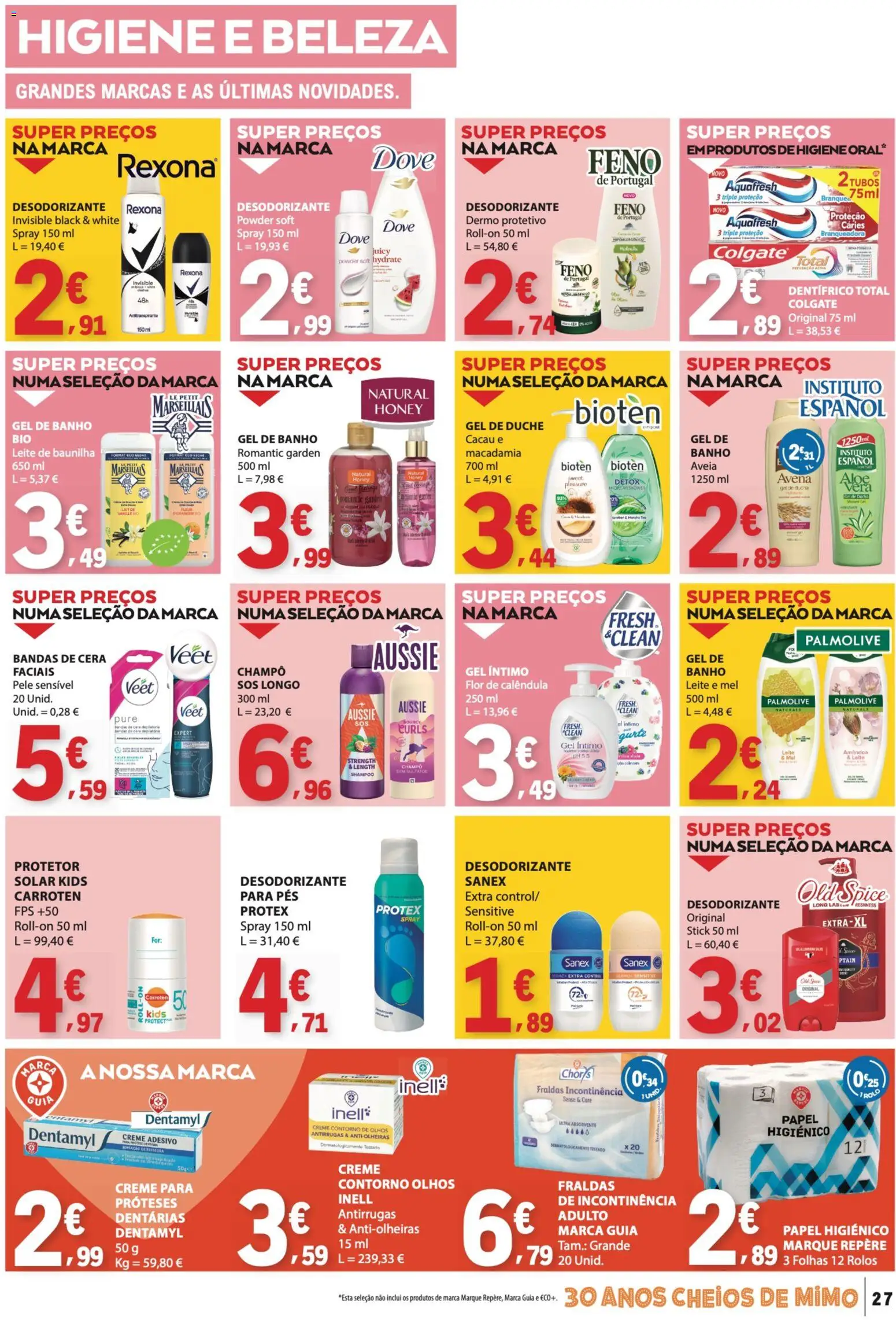 E.Leclerc folheto │ válido de 20/08/2026 | Página: 27 | Produtos: Papel higiénico, Fraldas, Champô, Shampoo