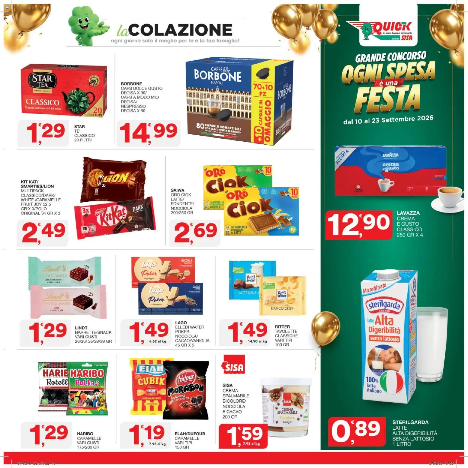 Volantino SISA del 10/09/2026 | Pagina: 15 | Prodotti: Crema, Caffè, Caramelle, Senza lattosio