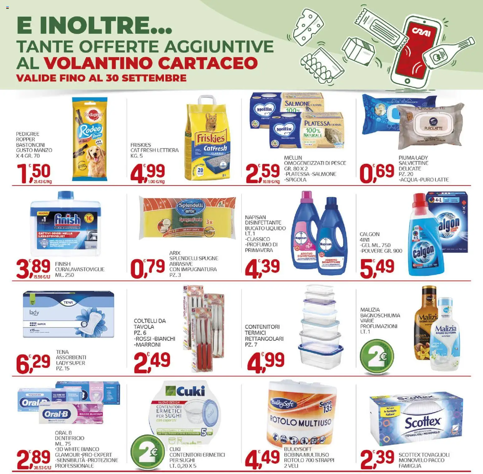 Volantino CRAI del 17/09/2026 | Pagina: 24 | Prodotti: Spugna, Pesce, Coltelli, Bagno