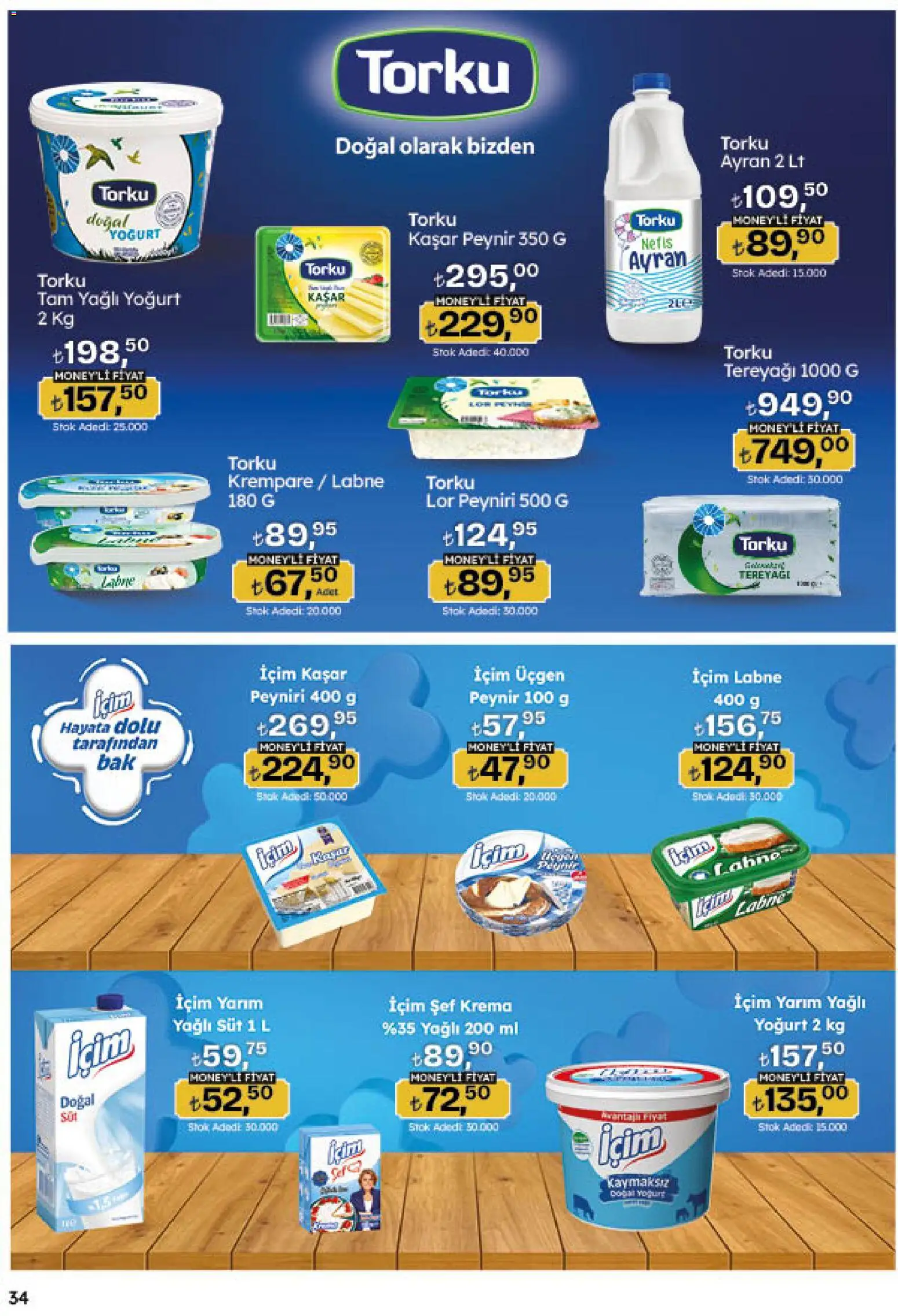 Migros Katalog - 5M Migroskop Dijital - 06 Ağustos 2026 tarihinden itibaren geçerlidir | Sayfa: 34 | Ürünler: Süt, Tereyağı, Peynir, Yoğurt