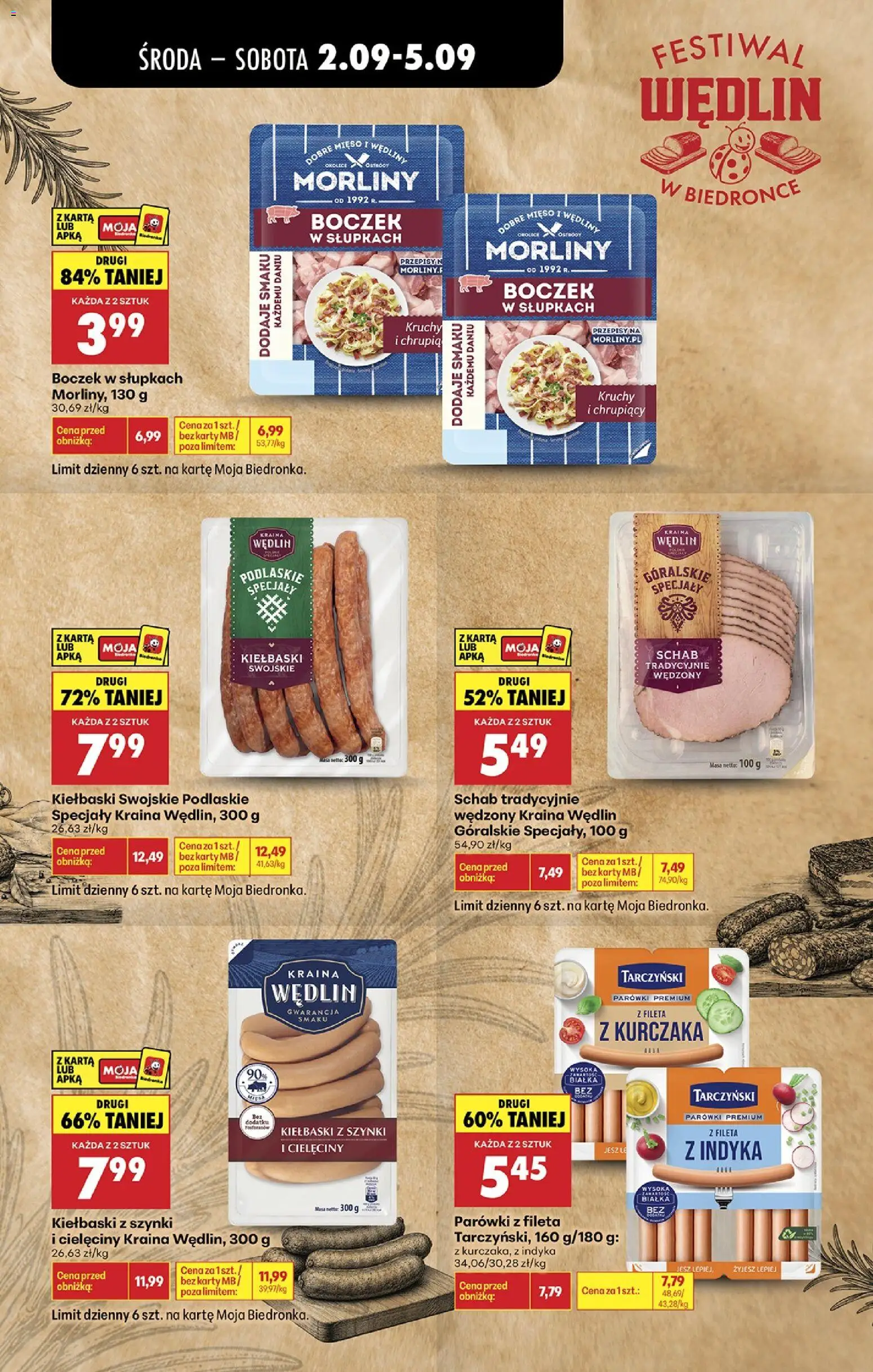 Biedronka Polsko leták - Wędliny od 02.09.2026 | Strana: 3 | Produkty: Karty