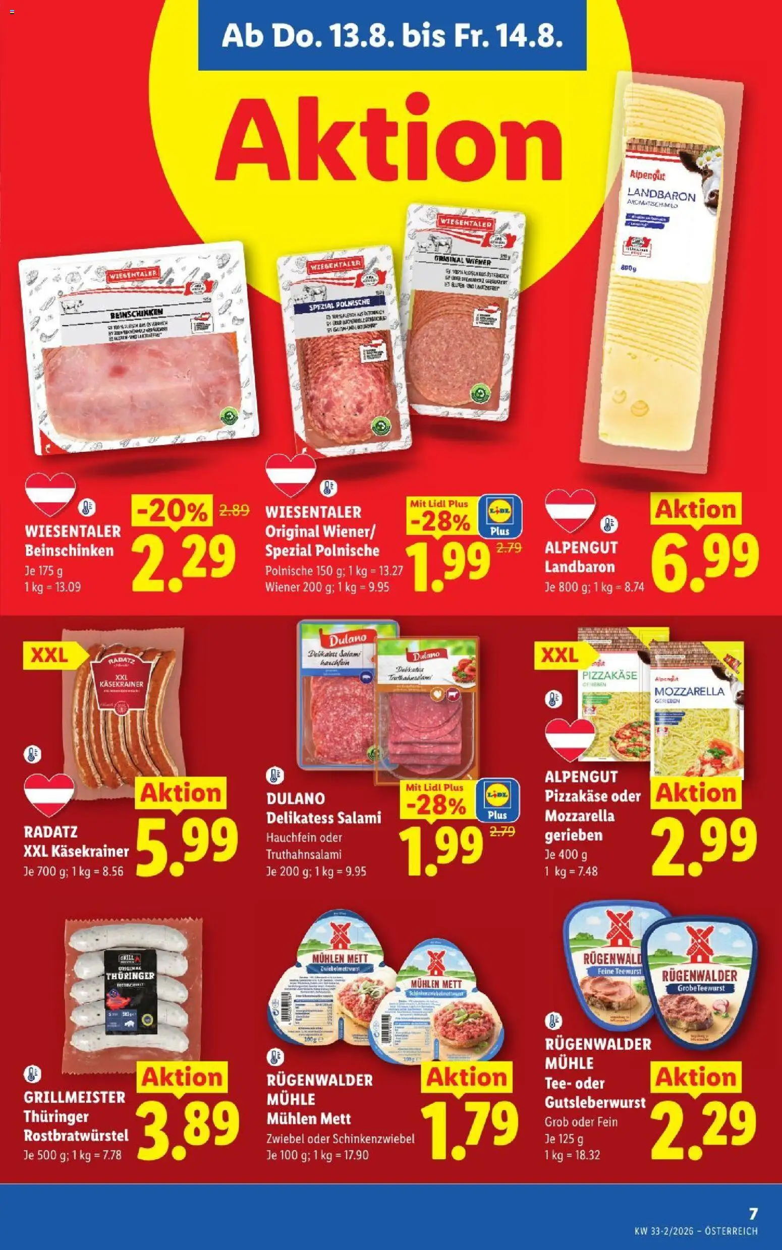 Lidl - Flugblatt gültig ab 13.08.2026 | Seite: 9 | Produkte: Wurst, Grill, Mühle, Salami