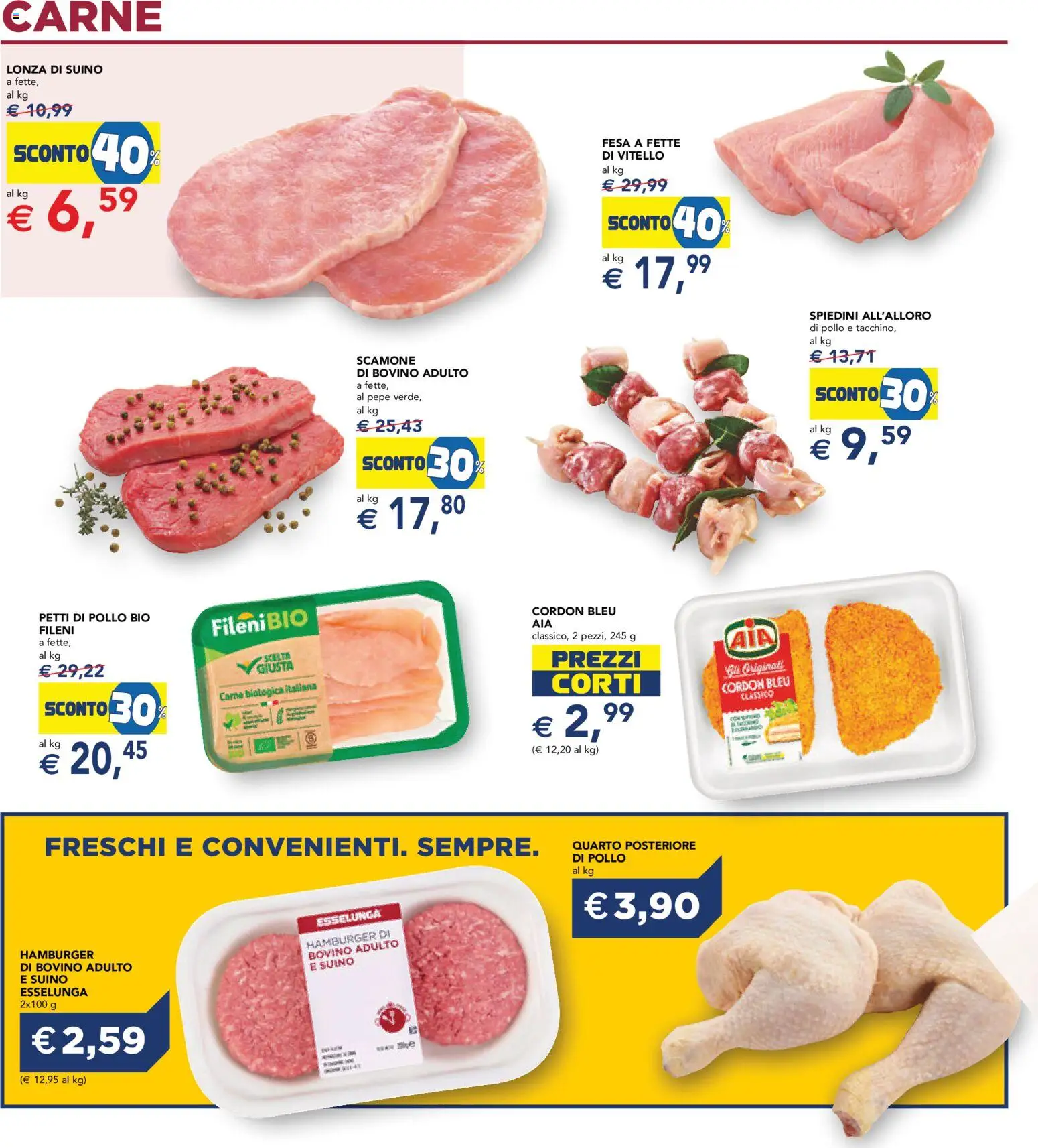 Volantino Esselunga S del 08.06.2026 | Pagina: 4 | Prodotti: Suino, Pepe, Vitello, Hamburger