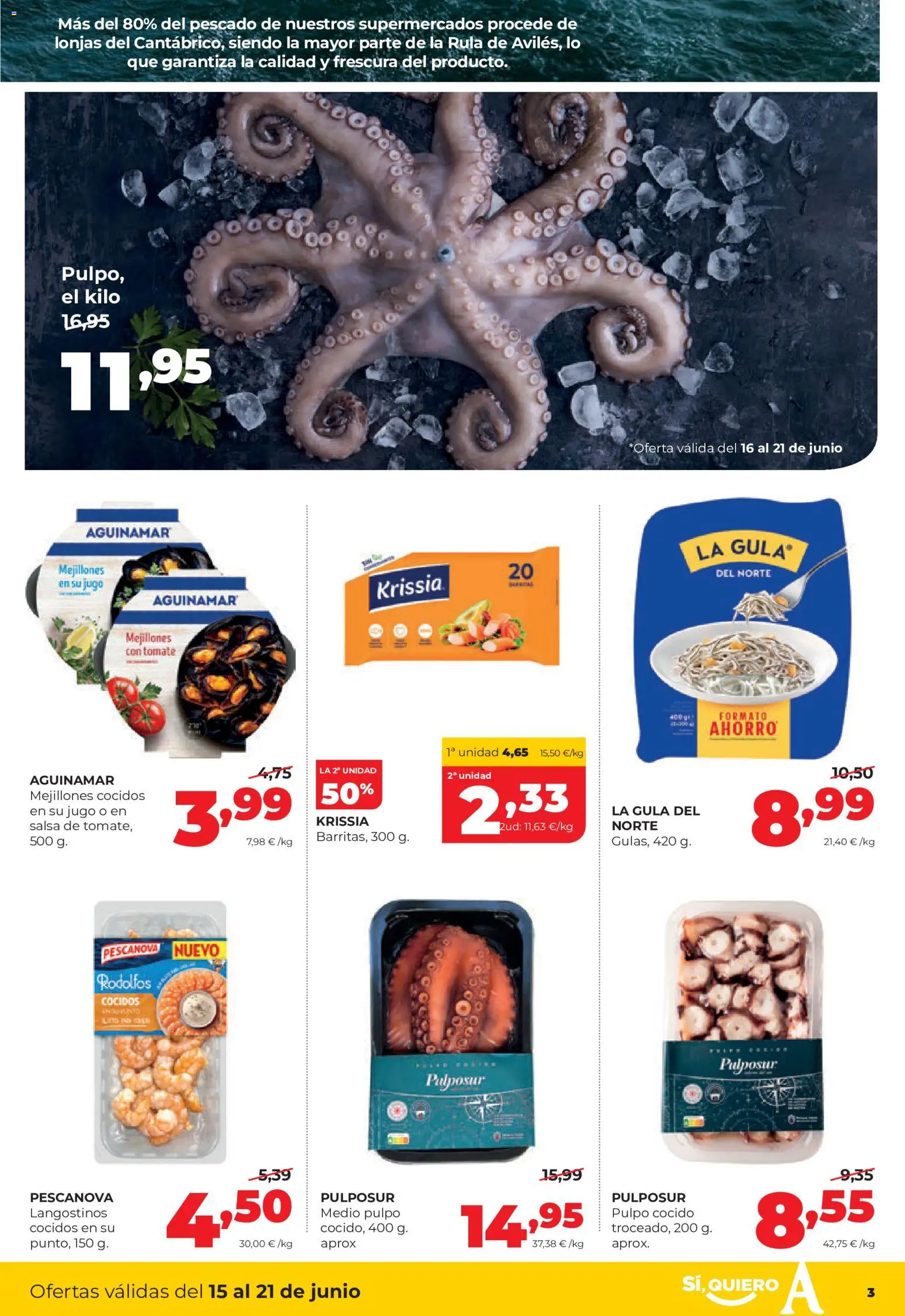 Alimerka folleto Castilla y León │ válido desde el 15.06.2026 | Página: 3 | Productos: Jugo, Pescado